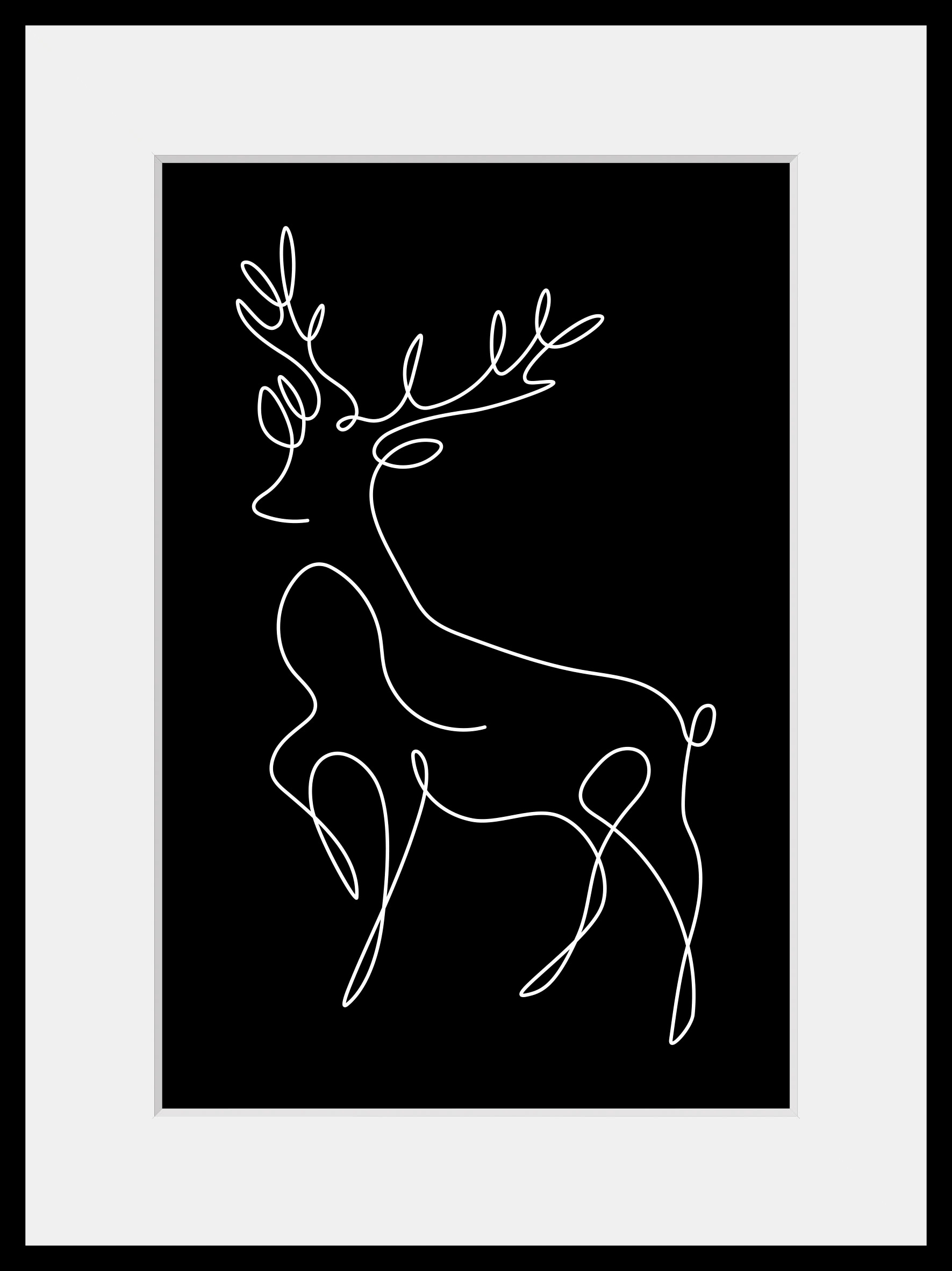 queence Bild »Walter Picasso«, Hirsch-Hirschbilder-Schwarz-Weiß-Kunst, (1 S günstig online kaufen