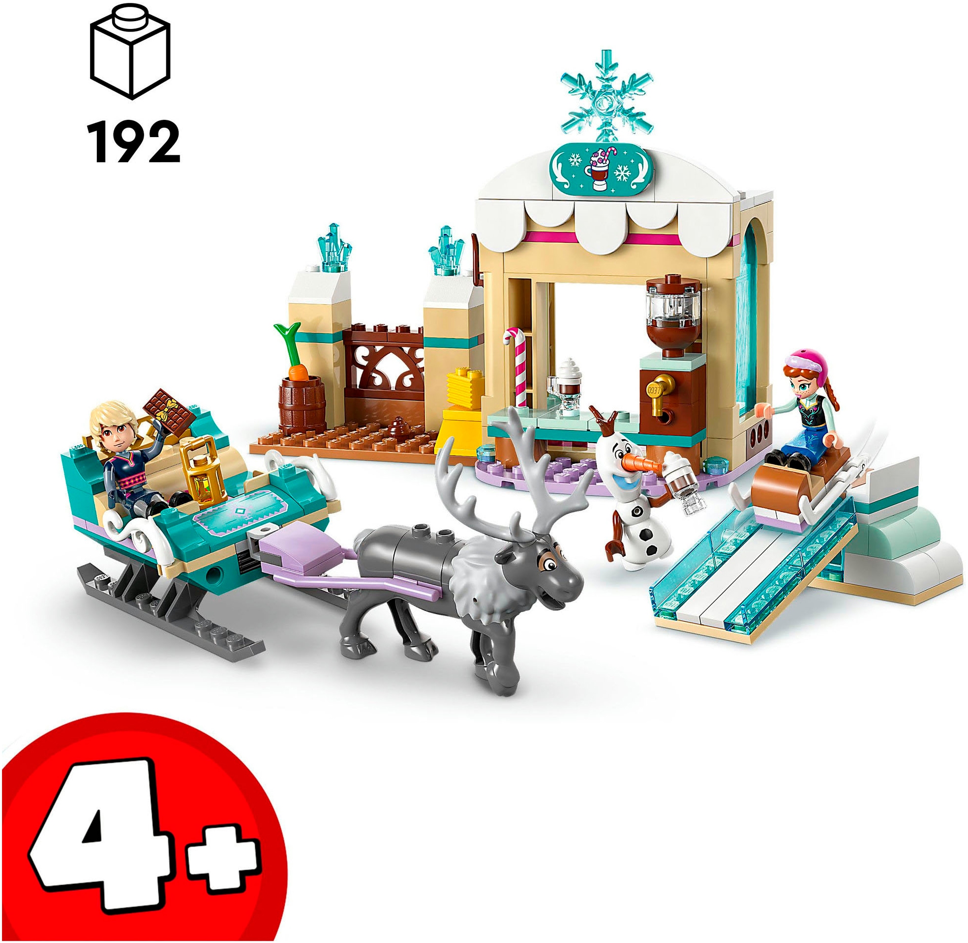 LEGO® Konstruktionsspielsteine »Annas Schlittenabenteuer (43256), LEGO Disney Princess«, (192 St.), Made in Europe