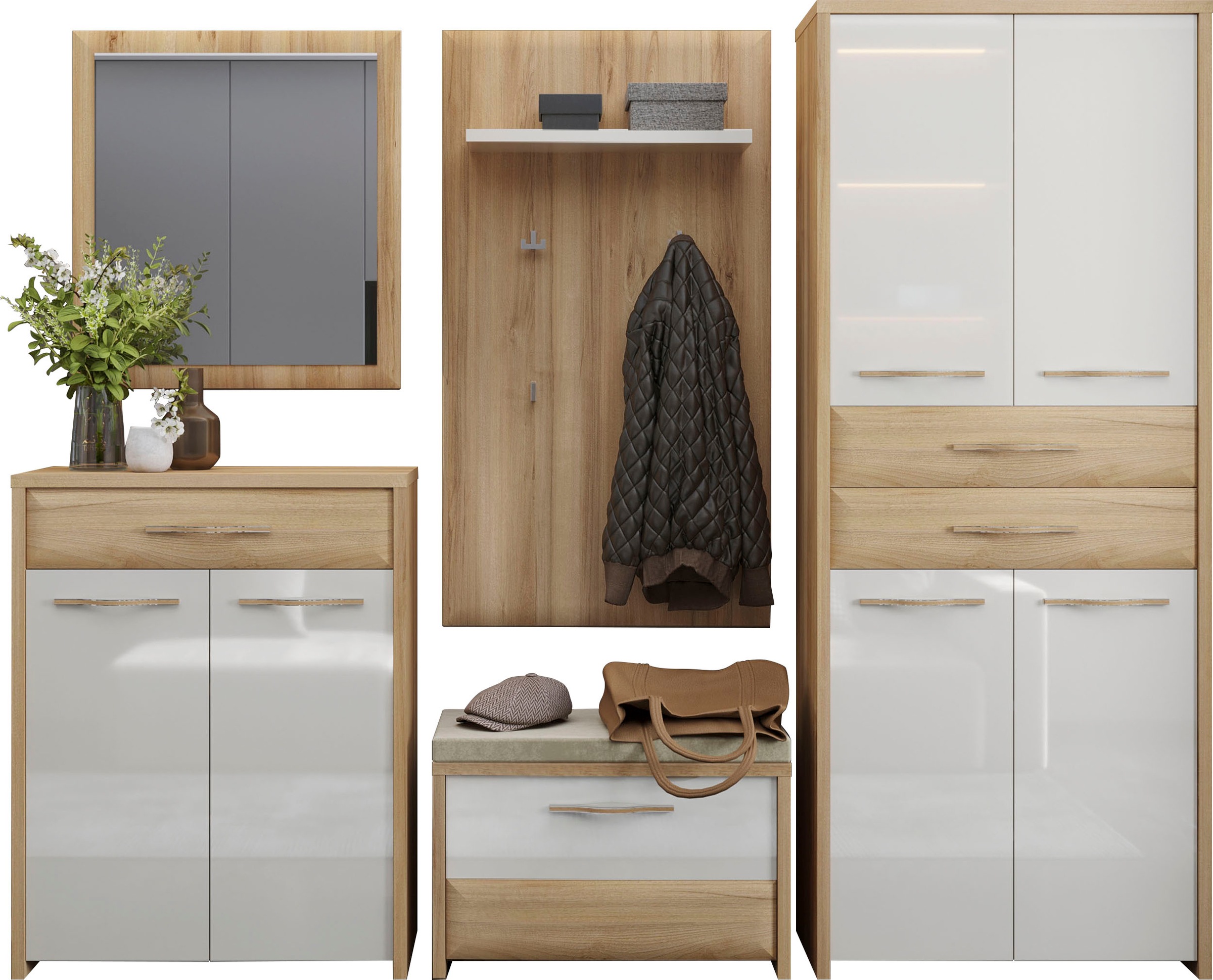 Home affaire Garderoben-Set »Gala« Set, Garderobenschrank,Schuhschrank,Schu günstig online kaufen