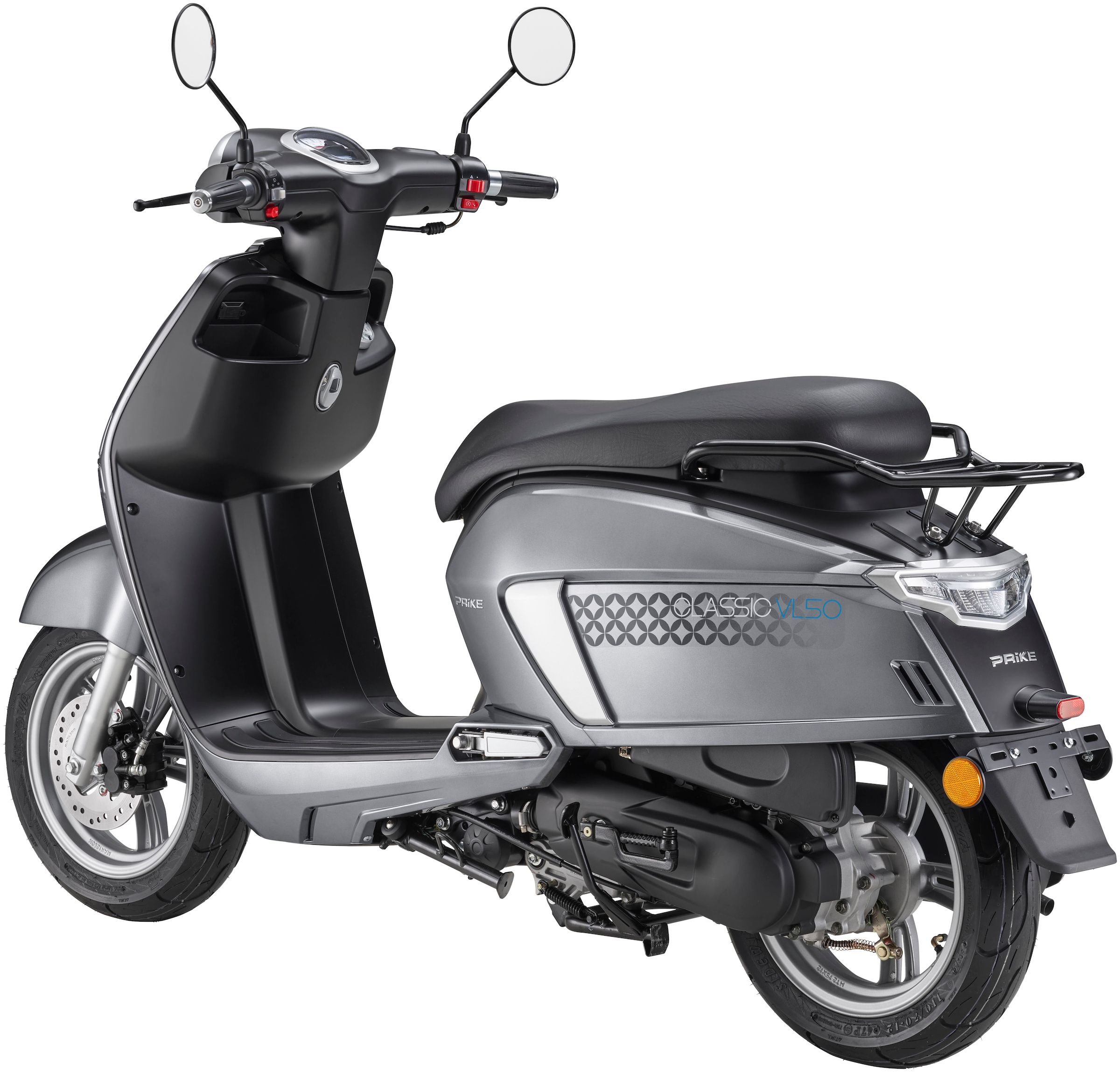 PRIKE Motorroller »Classic Roller VL50, (45km/h), 50 ccm« 50 cm³ 45 km/h Euro 5 3,12 Kraftstoffeinspritzung (EFI), Lenkerschloss, Staufach, Scooter, LED