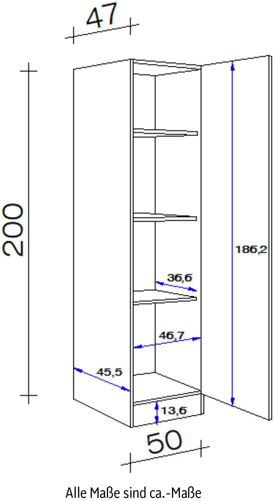 Flex-Well Seitenschrank »Bergen«, 47 50 x cm, x x für Stauraum (B H T) viel online 200 bestellen x