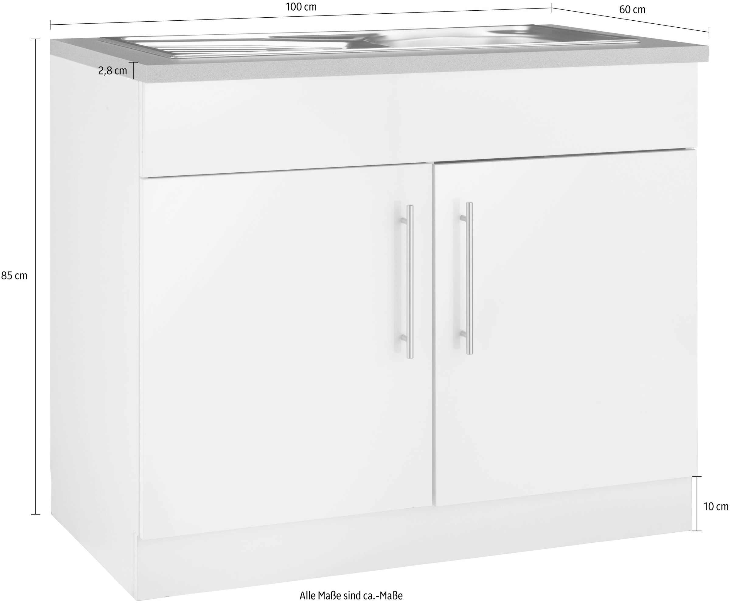 wiho Küchen Spülenschrank »Cali«, 100 cm breit