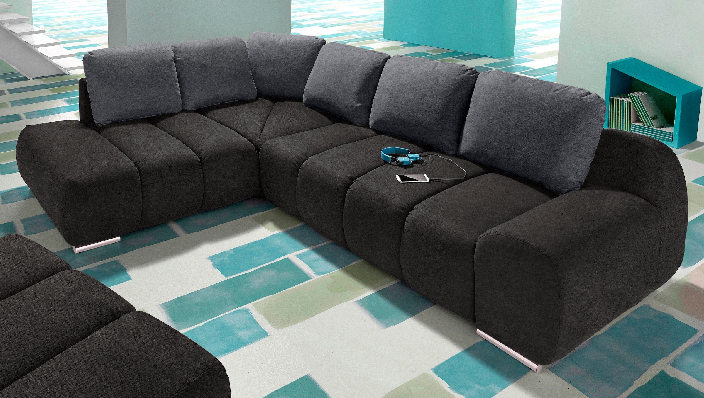 Home affaire Ecksofa »Bono L-Form« mit Ottomane, wahlweise mit Bettfunktion günstig online kaufen