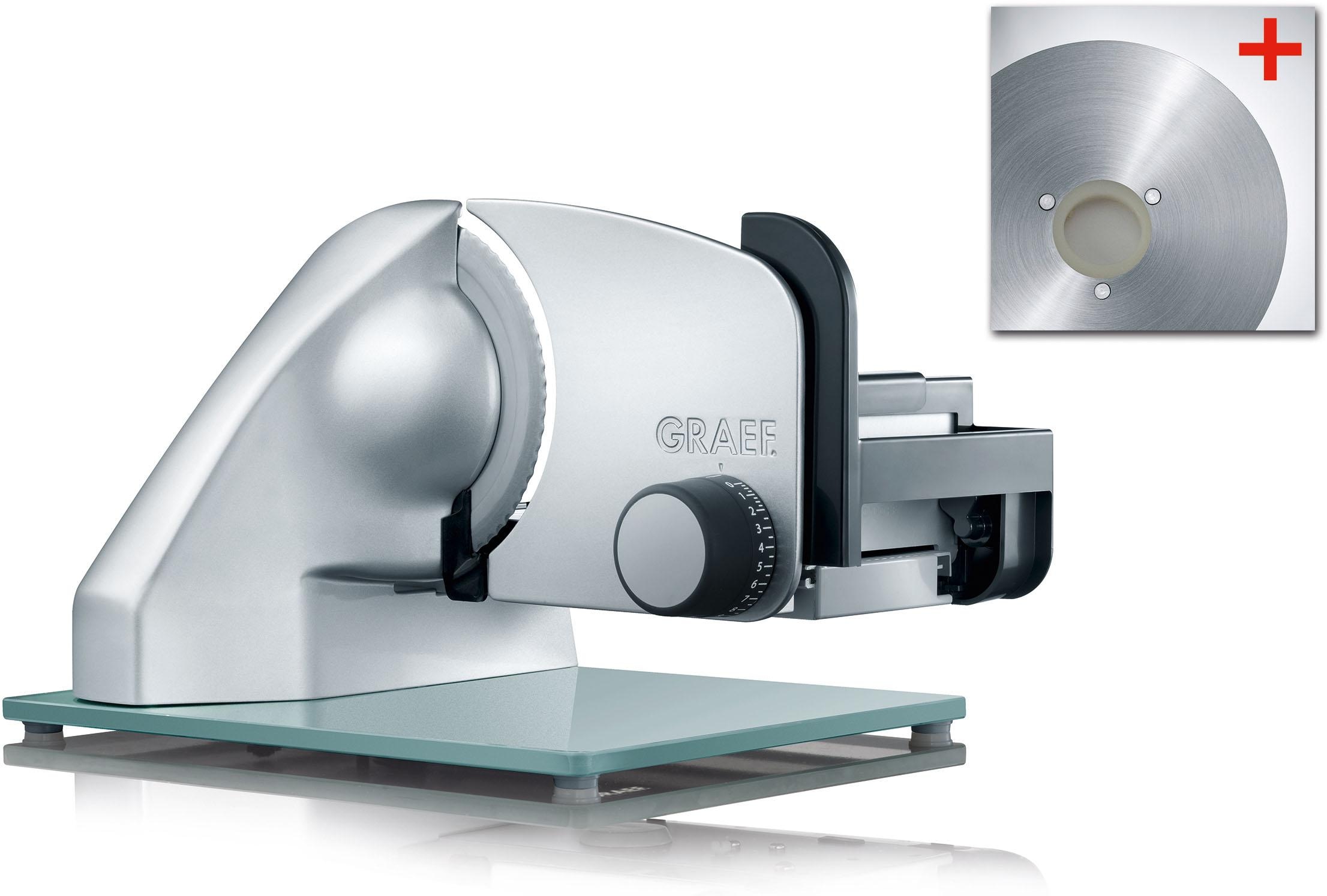 GRAEF Allesschneider 170 W Gratis Schinkenmesser im Wert von 44, 99 € UVP Silber