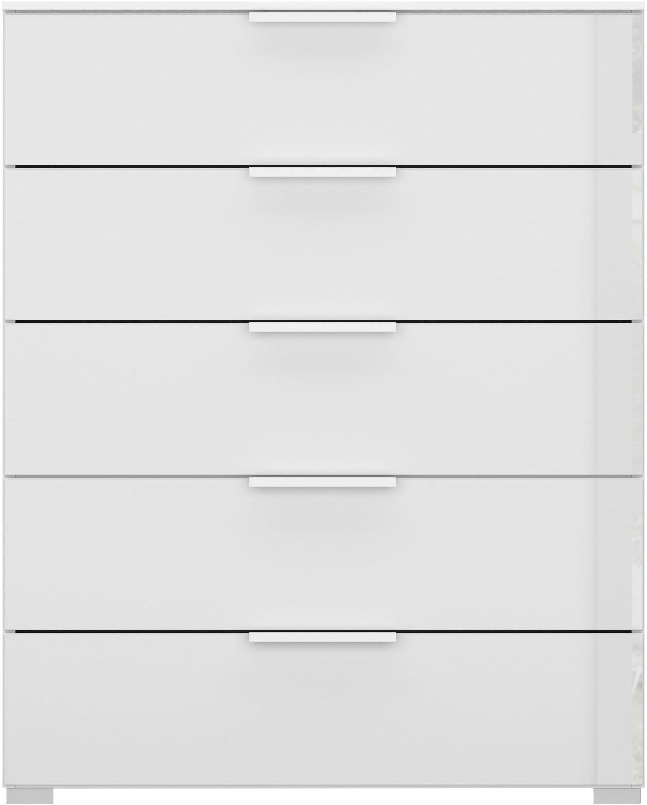 rauch Schubkastenkommode »Kommode Sideboard Wäscheschrank Schrank SKAT MERIDIAN« inkl. SOFT-CLOSE-FUNKTION,  mit 5 Schubladen mit Glasfront in elegantem Design MADE IN GERMANY