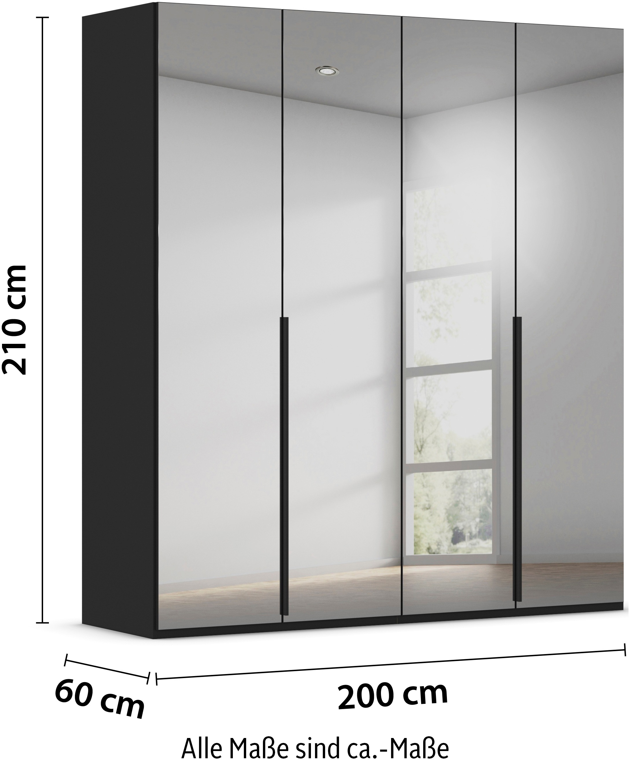 LeGer Home by Lena Gercke Kleiderschrank »Schrank Garderobe Ankleide Schlafzimmer Flur Serina«, (in 3 verschiedenen Ausstattungen BASIC/CLASSIC/PREMIUM), in 6 Breiten (101 - 401 cm) mit Front Glas oder Dekor MADE IN GERMANY