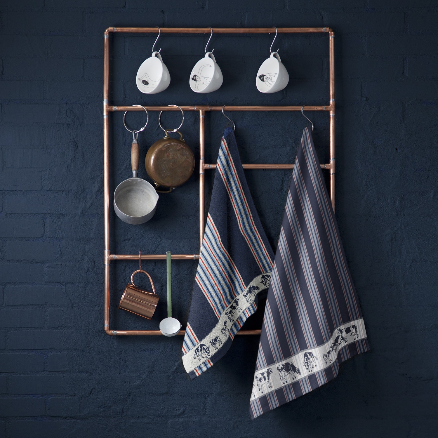 DDDDD Geschirrtuch »DDDDD Friesian Küchentuch 50 x 55 (6 Stück)« schnell trocknend, 100% Baumwolle, mit Kühen und Kälbern