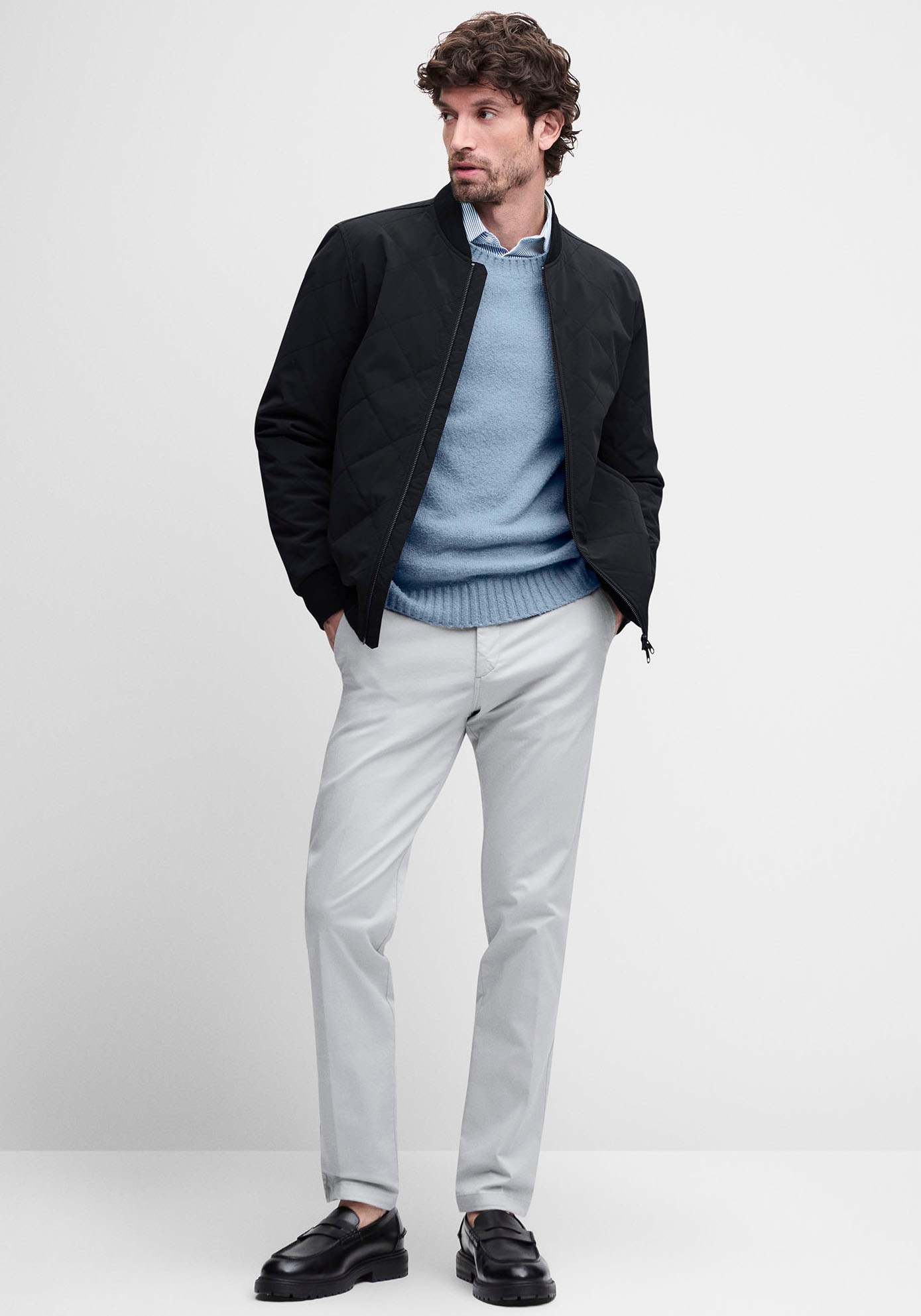 Cinque Blouson »CIRAPID_S« Regular Fit, 2-Wege-Zipper, Rippstrickkrage und Bündchen