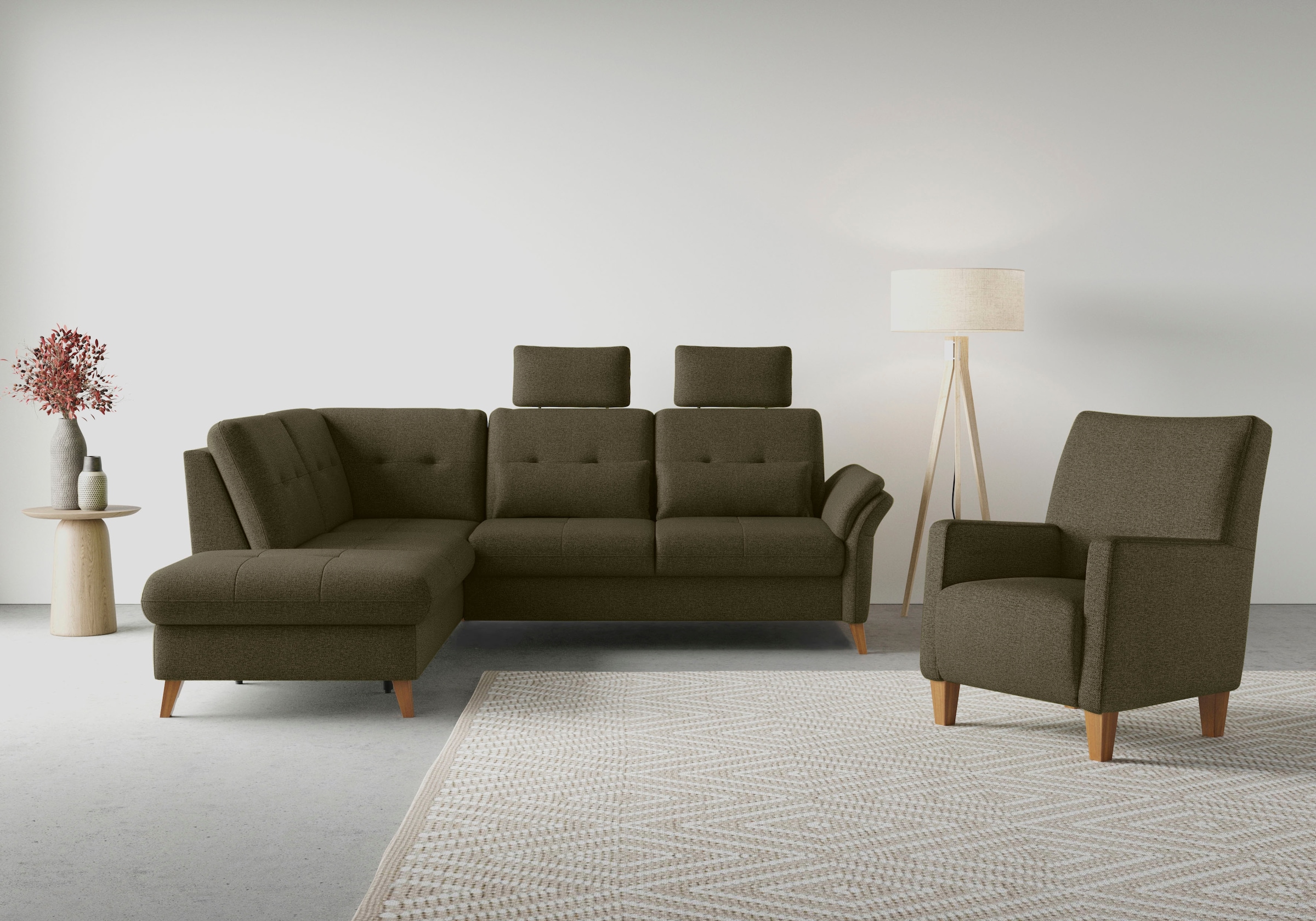 sit&more Ecksofa »Göteborg« inkl. Sitztiefenverstellung, wahlweise mit Bett günstig online kaufen