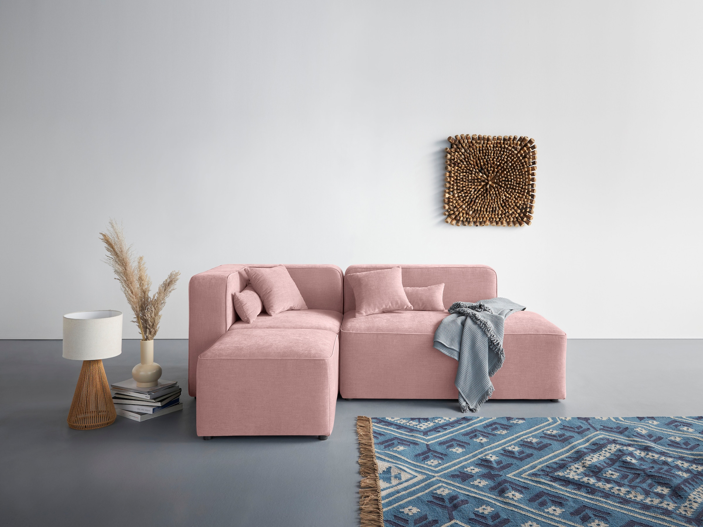 Home affaire Ecksofa »Sundstrup L-Form« Modulserie, individuelle Zusammenst günstig online kaufen