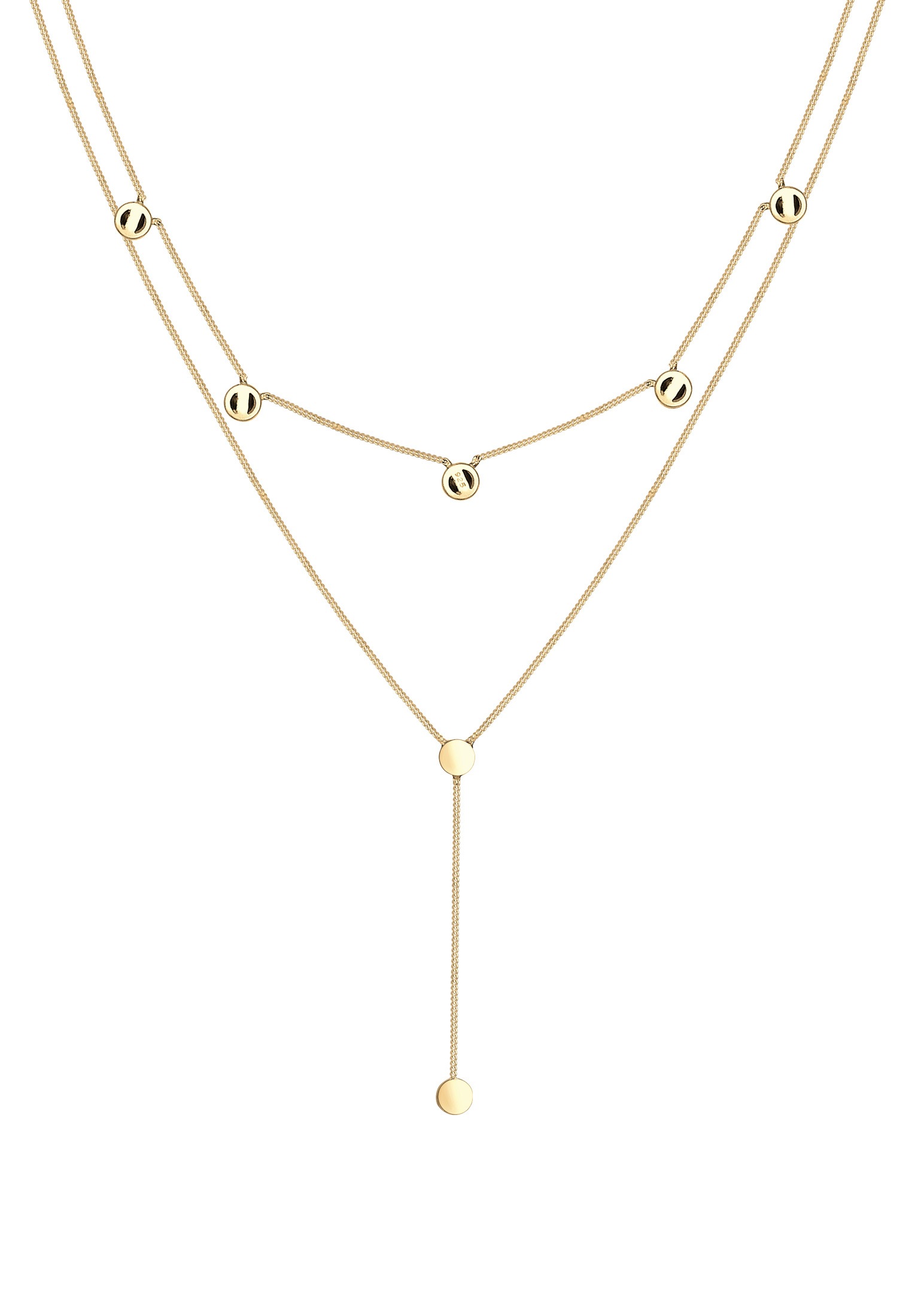 Elli Gliederkette »Plättchen Layer Kristalle 925 Silber«