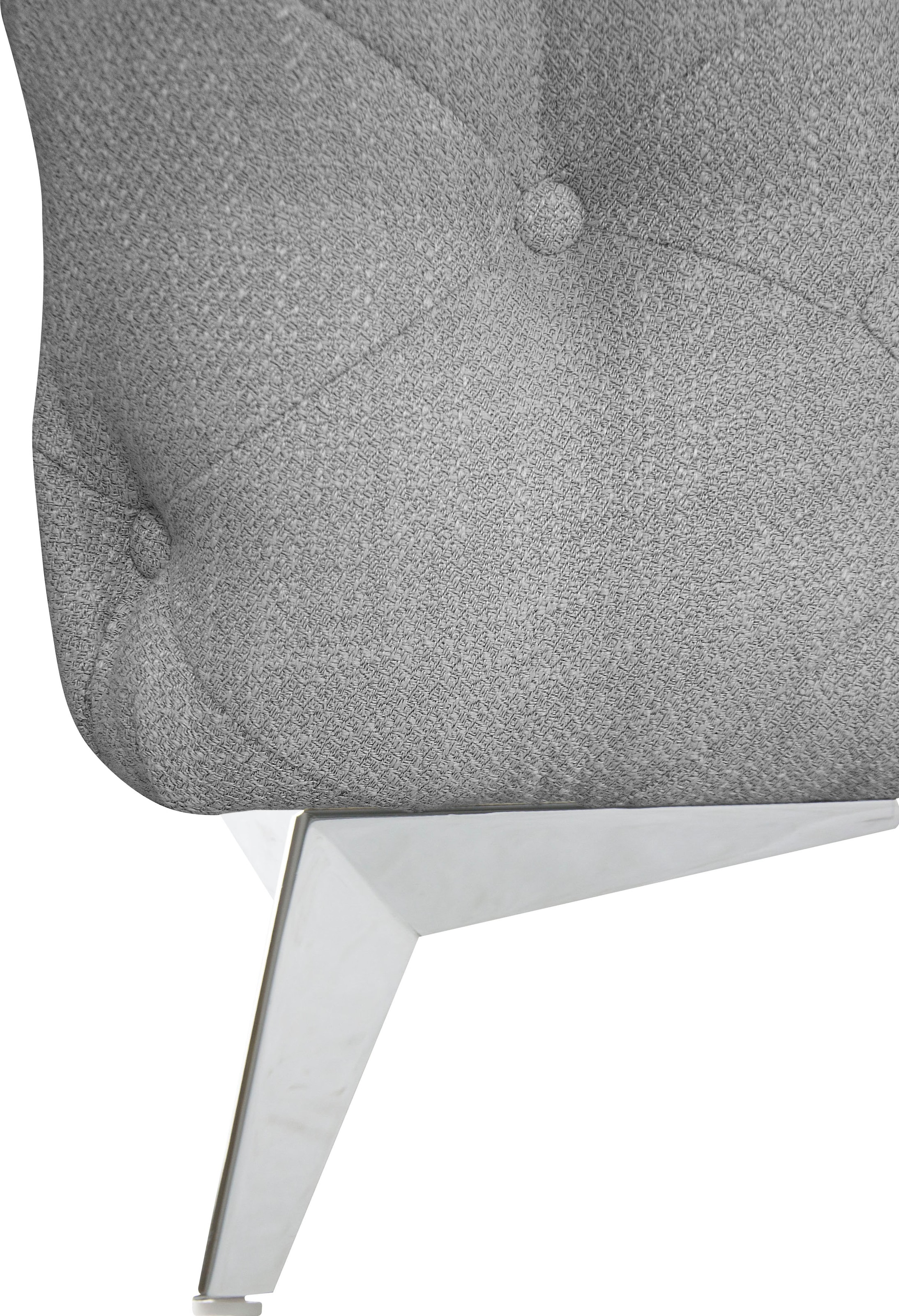 Home affaire Chesterfield-Sofa »Ecksofa GLYNIS L-Form mit Wellenunterfederung, Maße B/T/H 323/264/75cm« aufwändige Knopfheftung, moderne Chesterfield Optik, Fußfarbe wählbar