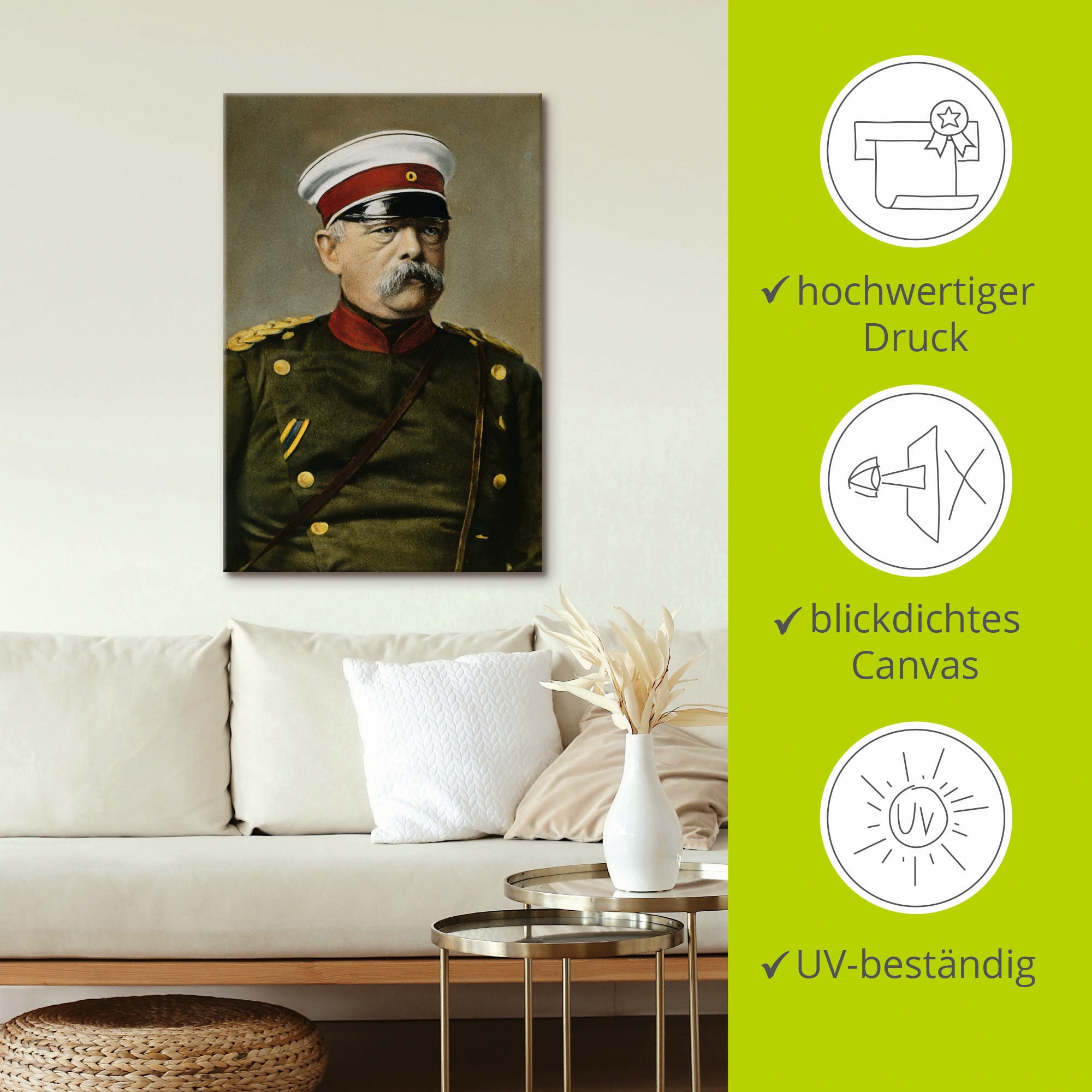 Artland Wandbild »Otto von Bismarck«, Menschen, (1 St.), als Leinwandbild, Poster in verschied. Größen