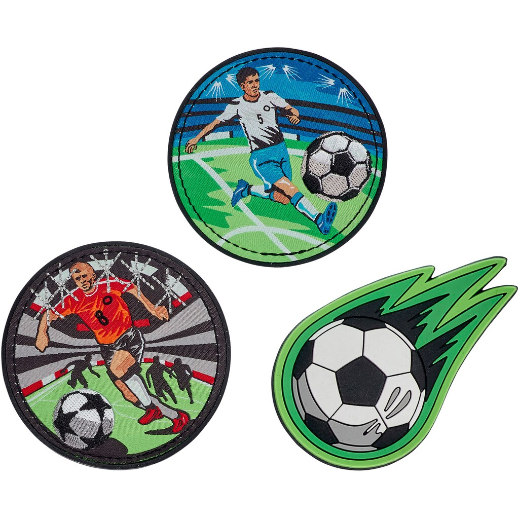 DerDieDas® Schulranzen »Ergoflex Easy, Soccer Green«, Reflektoren