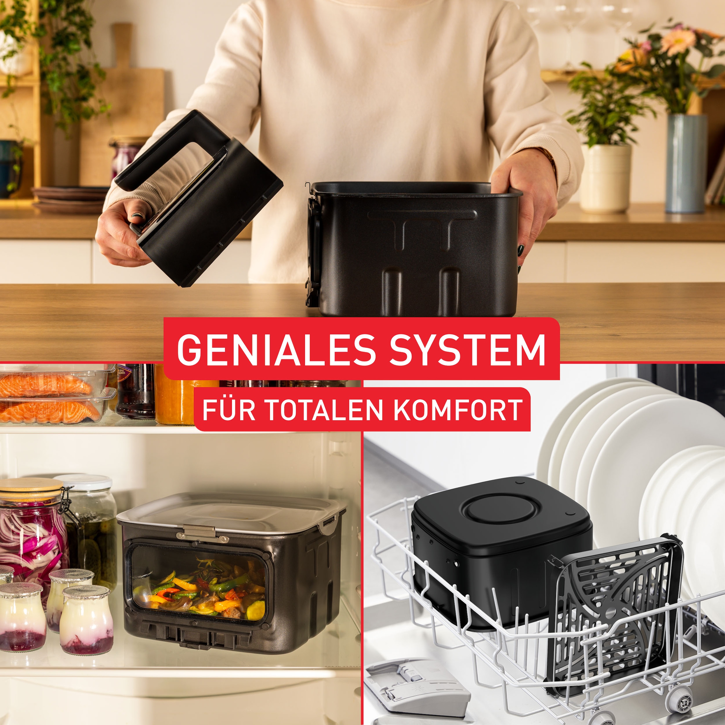 Tefal Heißluftfritteuse »Easy Fry Smart & Silence XXL« 1800 W