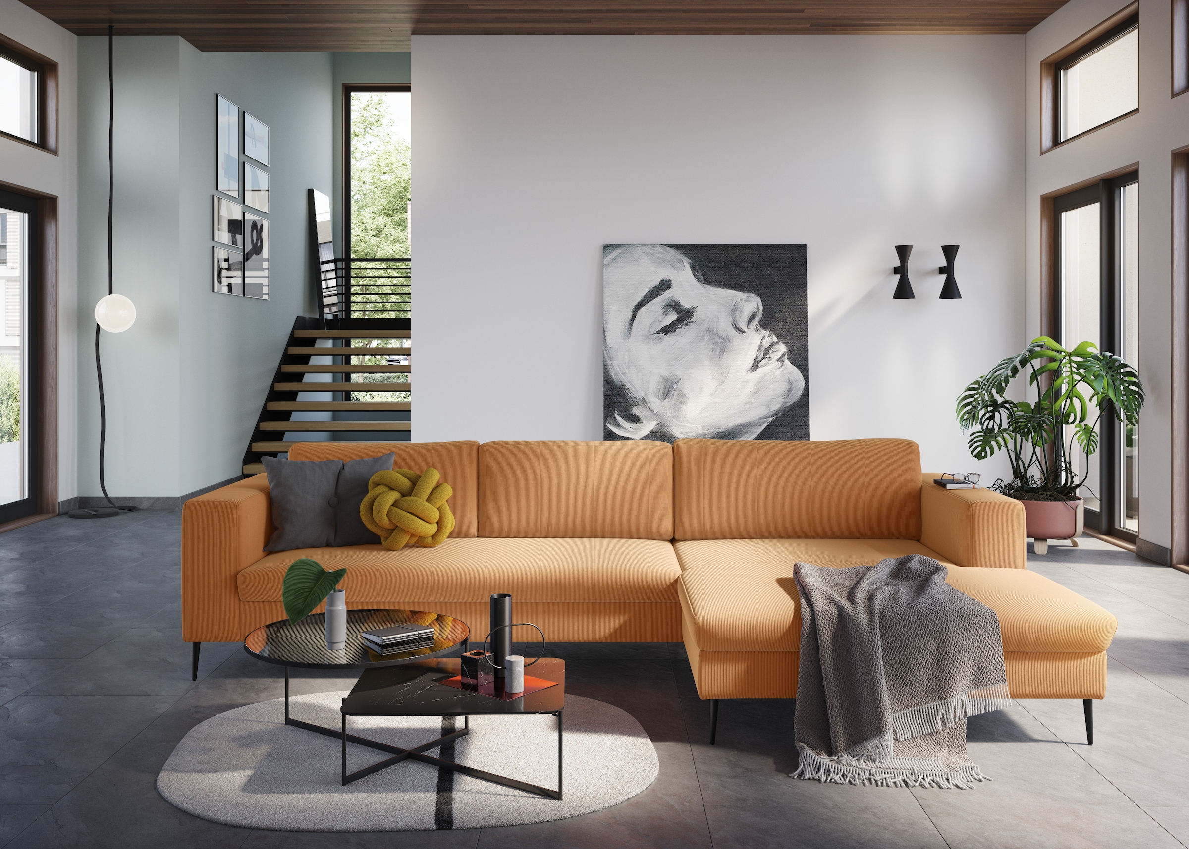 DOMO collection Ecksofa »Modica, zeitlos und elegant, L-Form« moderne Optik günstig online kaufen