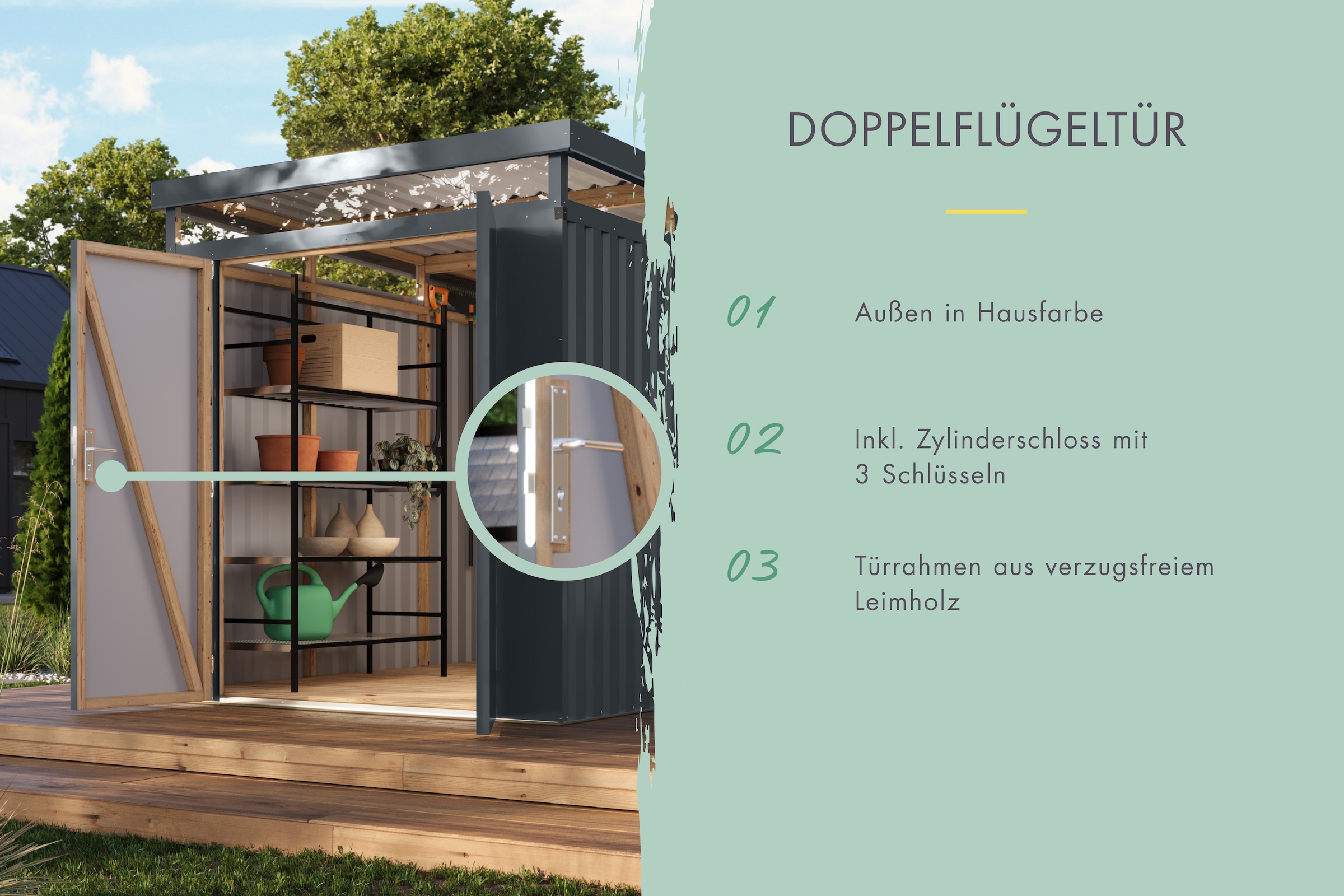 Karibu Gerätehaus »Titanium 3,5« Made in Germany