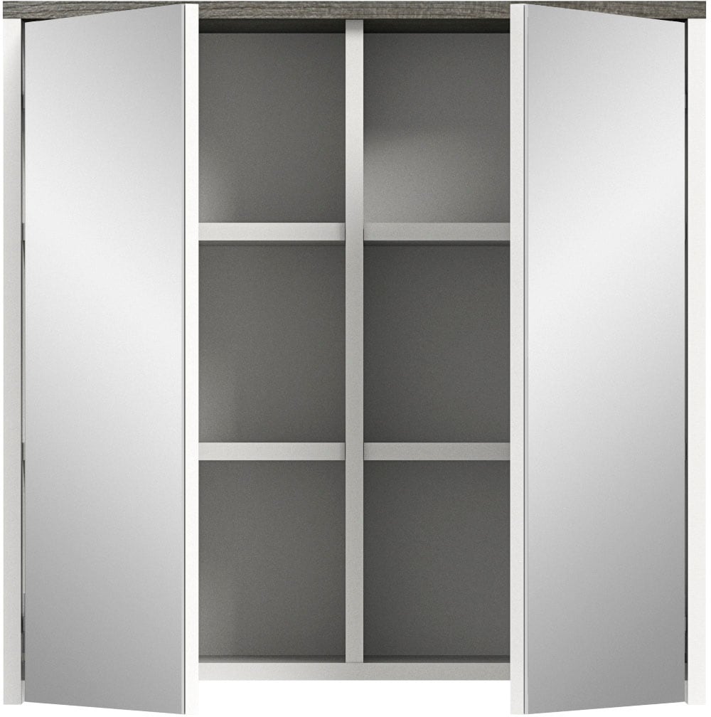 Online-Shop Breite im bestellen 60 cm St.), 2 Badmöbel, (1 »Lier«, Badezimmerspiegelschrank Spiegeltüren, welltime