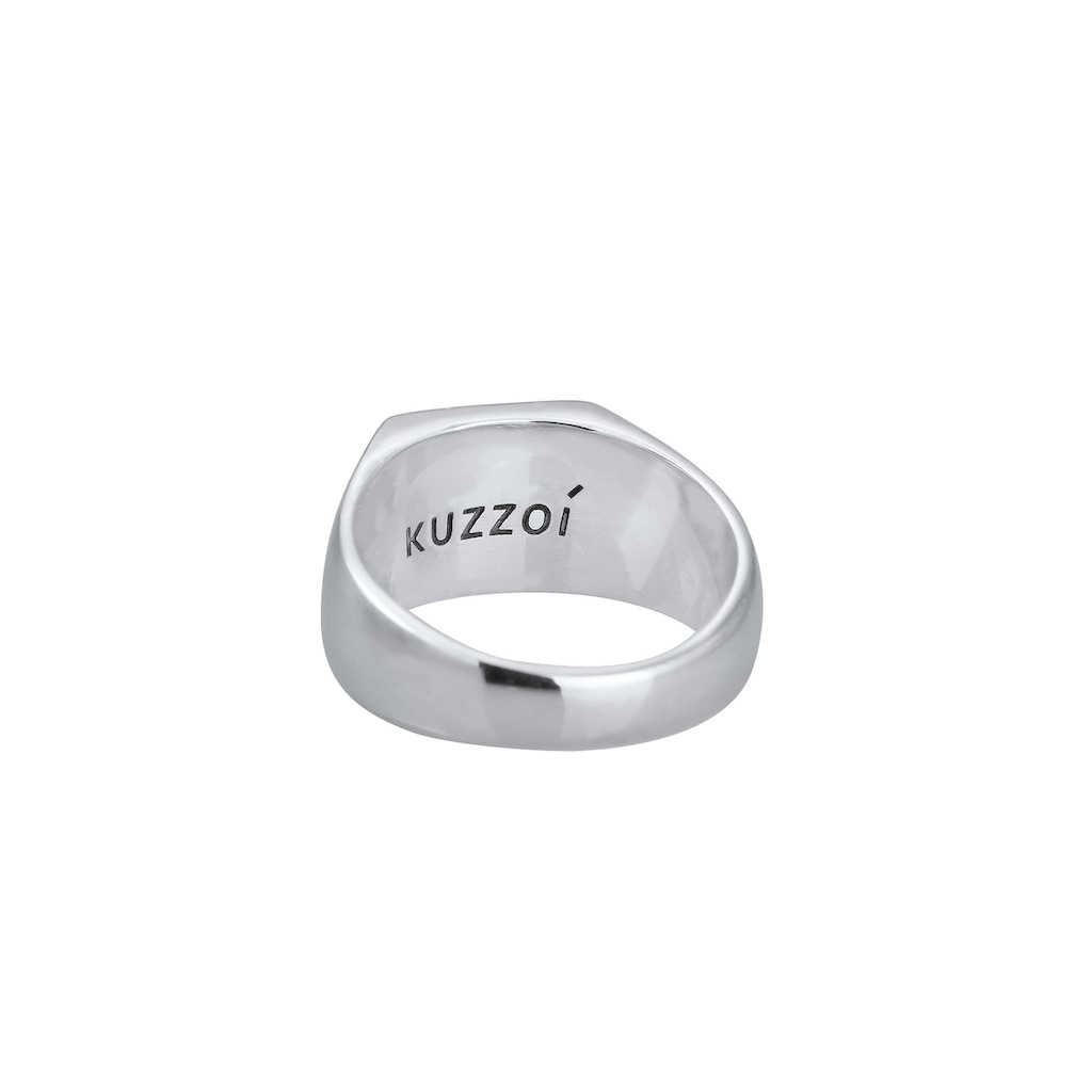 Kuzzoi Siegelring »Herren Siegelring Emaille Logo Basic 925 Silber«