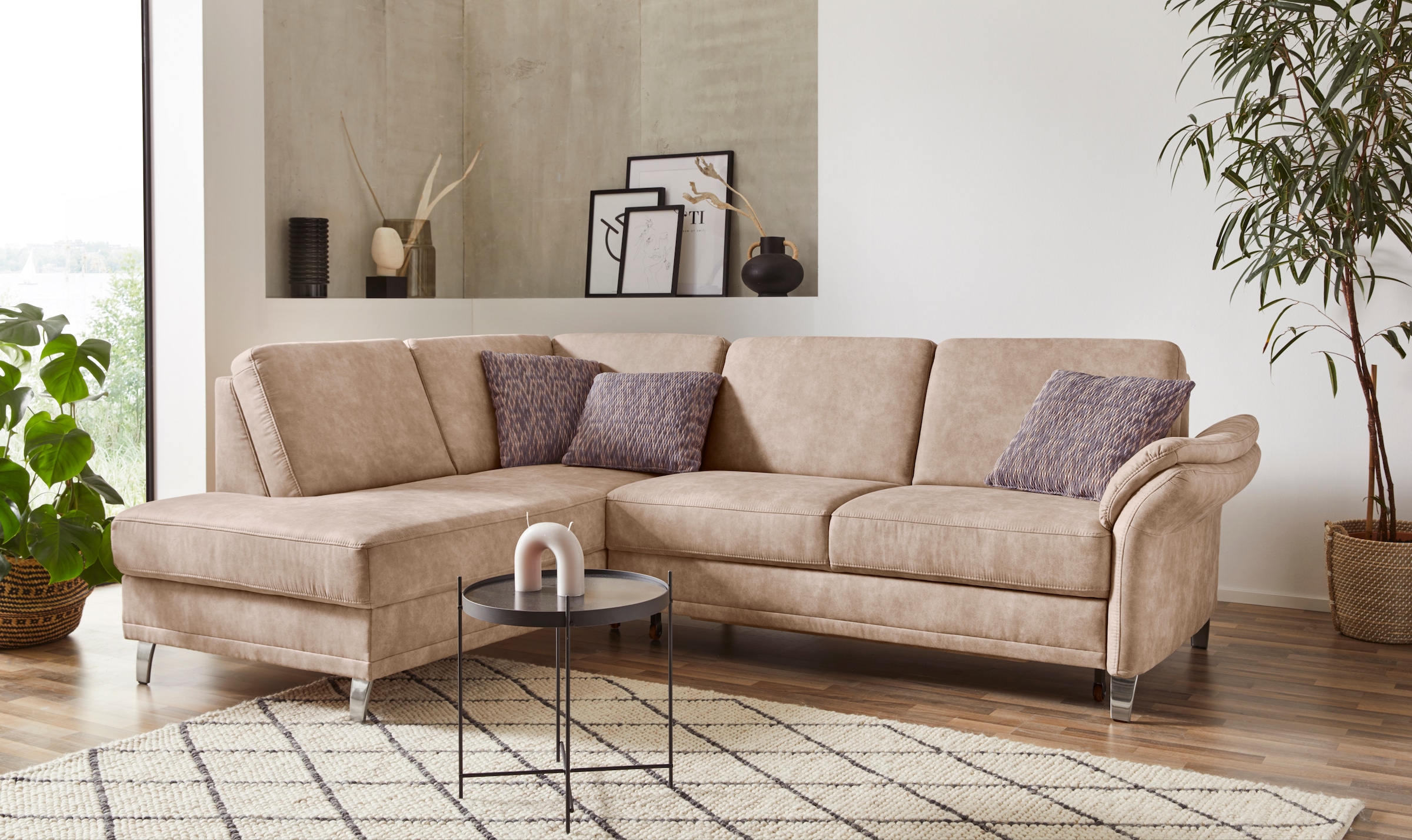 sit&more Ecksofa »Clio L-Form«, wahlweise mit Bettfunktion und Bettkasten, günstig online kaufen