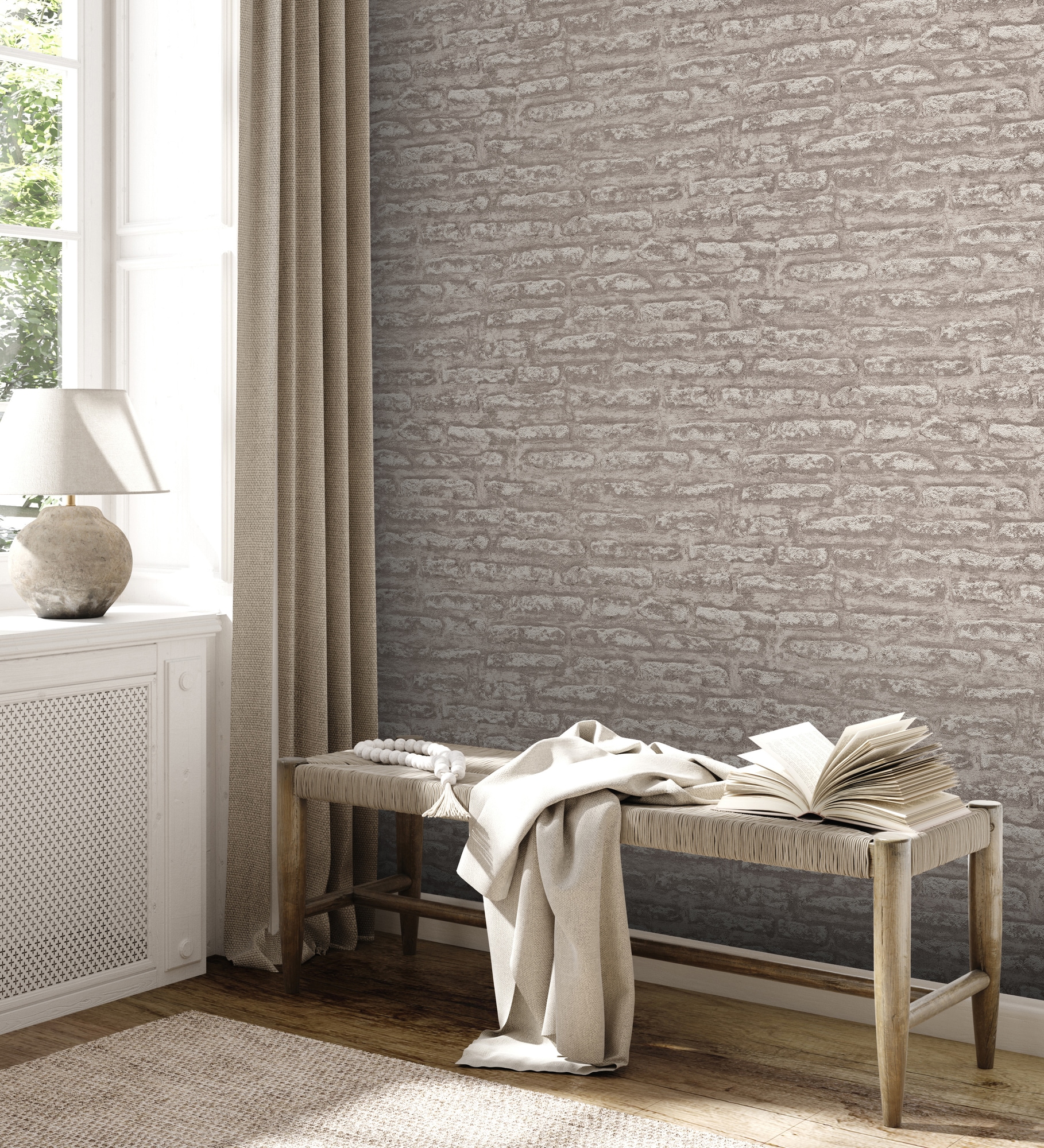 A.S. Création Vliestapete »Attractive 2 Tapete Steinwand«, matt-gemustert-neutral, Steinoptik steintapete steinoptik steinwand Hellbraun Tapeten Design