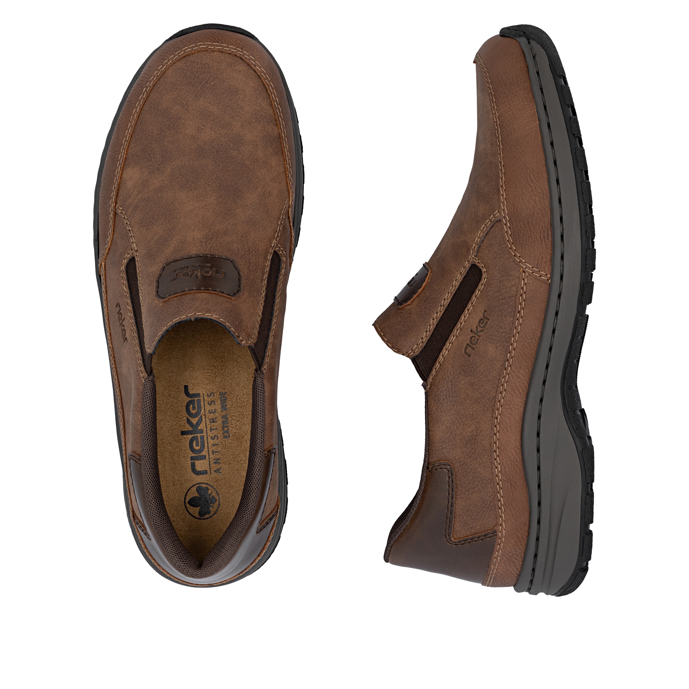 Rieker Slipper, Schlupfschuh, Halbschuh, Slip-on Sneaker mit Stretcheinsätze