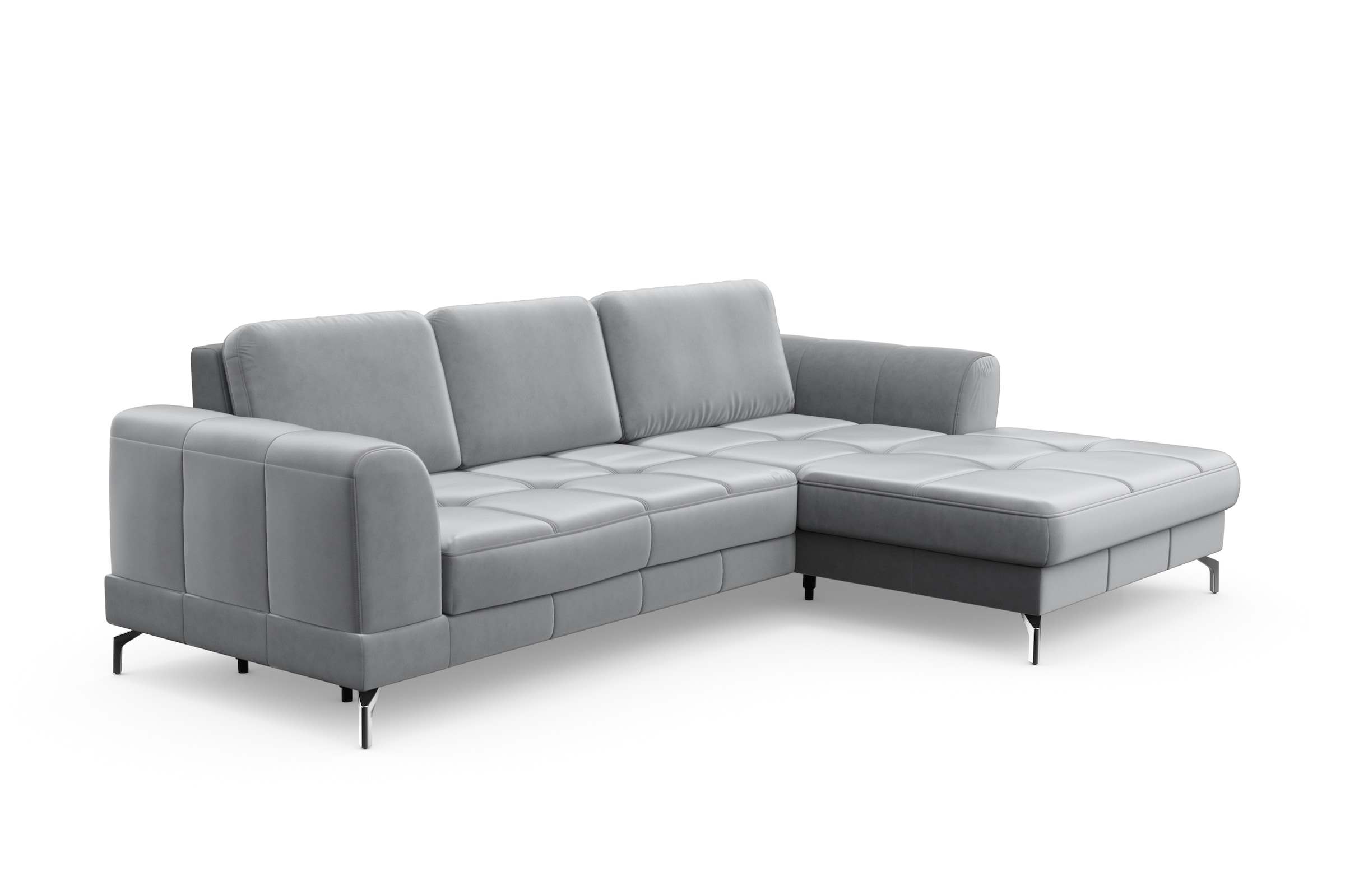 sit&more Ecksofa »Bendigo L-Form« inklusive Sitztiefenverstellung, Bodenfreiheit 12 cm, in 2 Fußfarben