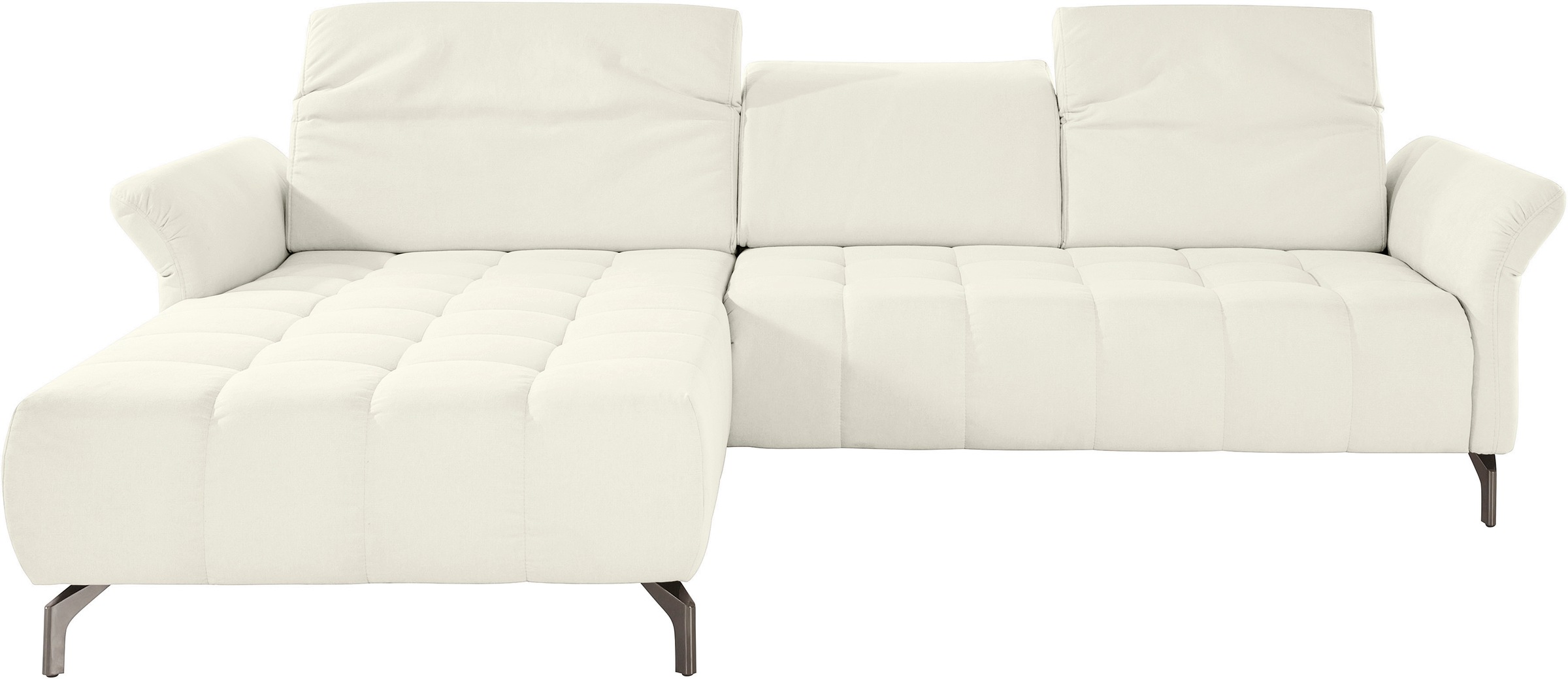 INOSIGN Ecksofa »Fresh L-Form«, Federkern, wahlweise Kopfteilverstellung und motorischer Vorziehsitz