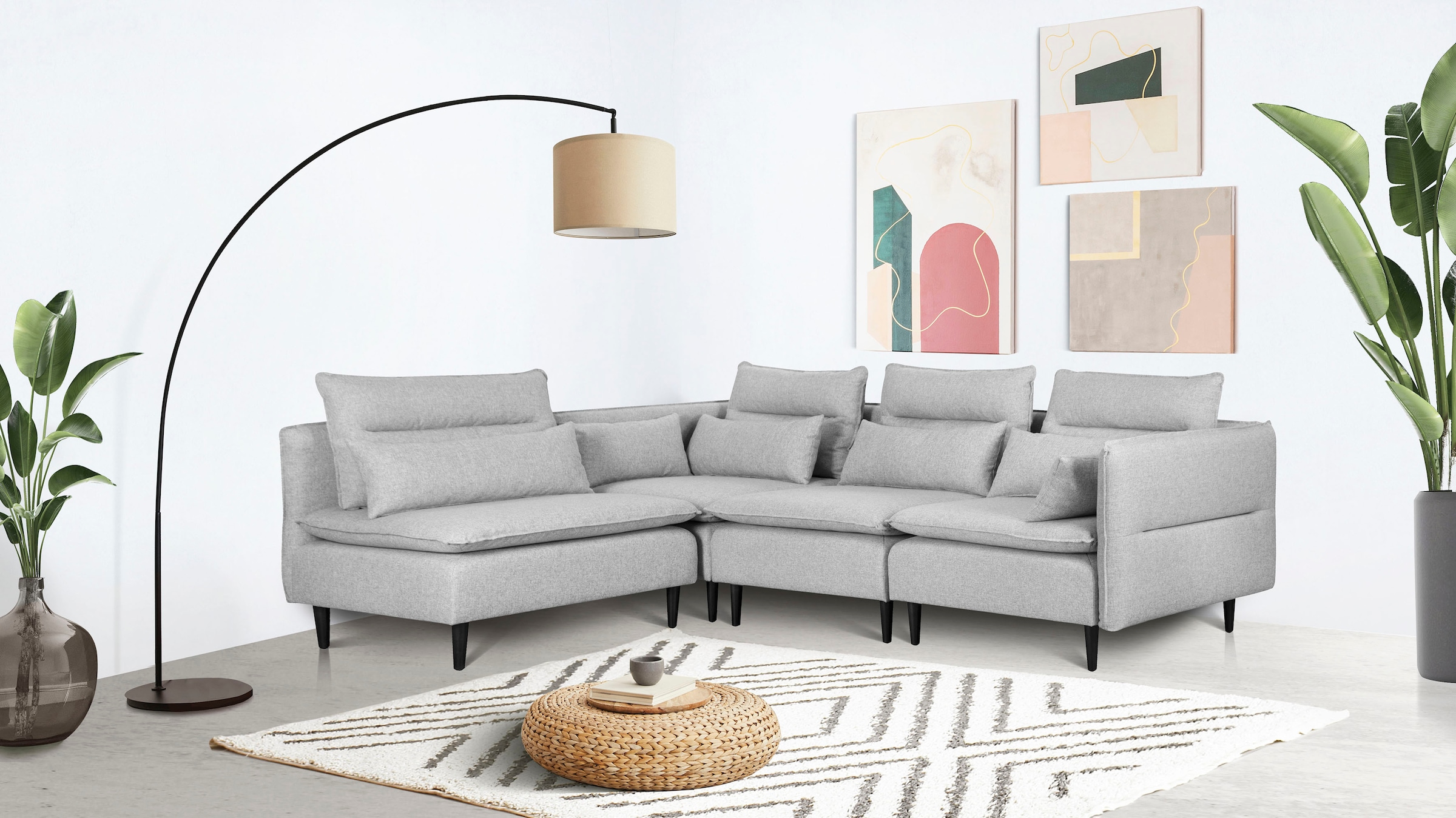 andas Ecksofa »ALVIK L-Form«, zusammengesetzt aus Modulen, erweiterbar mit günstig online kaufen