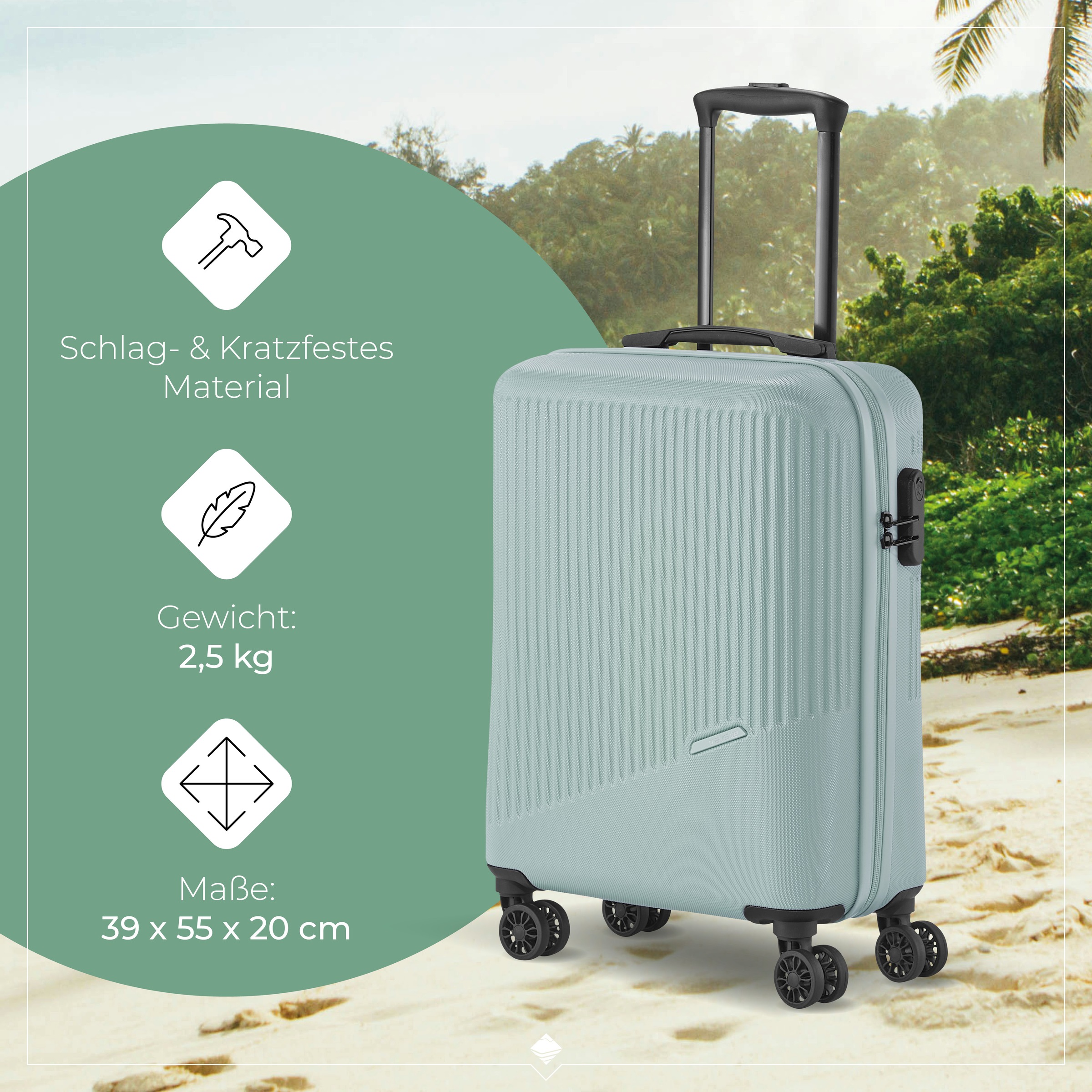travelite Hartschalen-Trolley »BALI, in verschiedenen Größen und Farben«, 4 Rollen, Hartschallenkoffer Reisegepäck Reisekoffer TSA Schloss