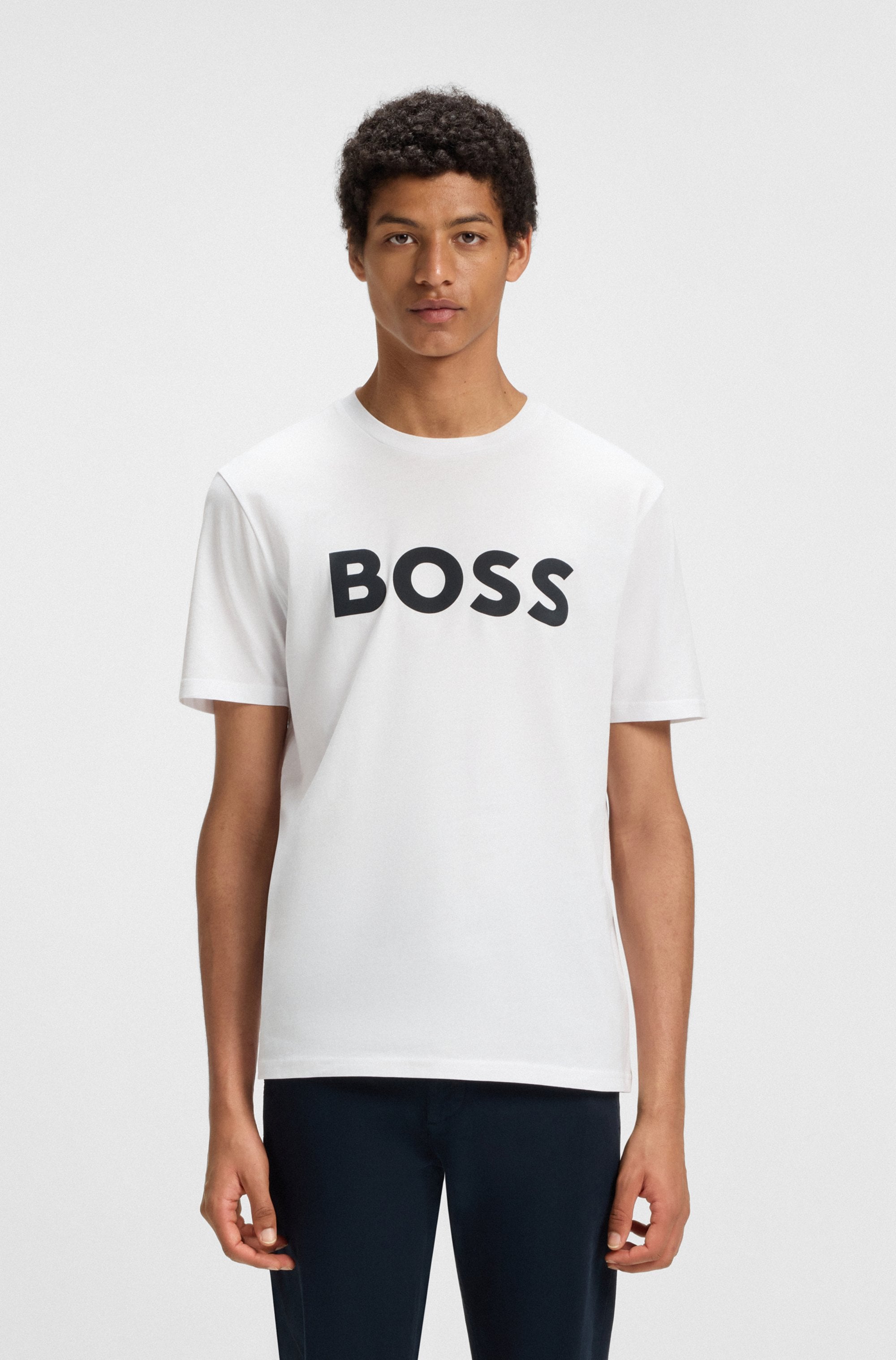 BOSS ORANGE T-Shirt »Thinking«, mit großem BOSS Druck auf der Brust