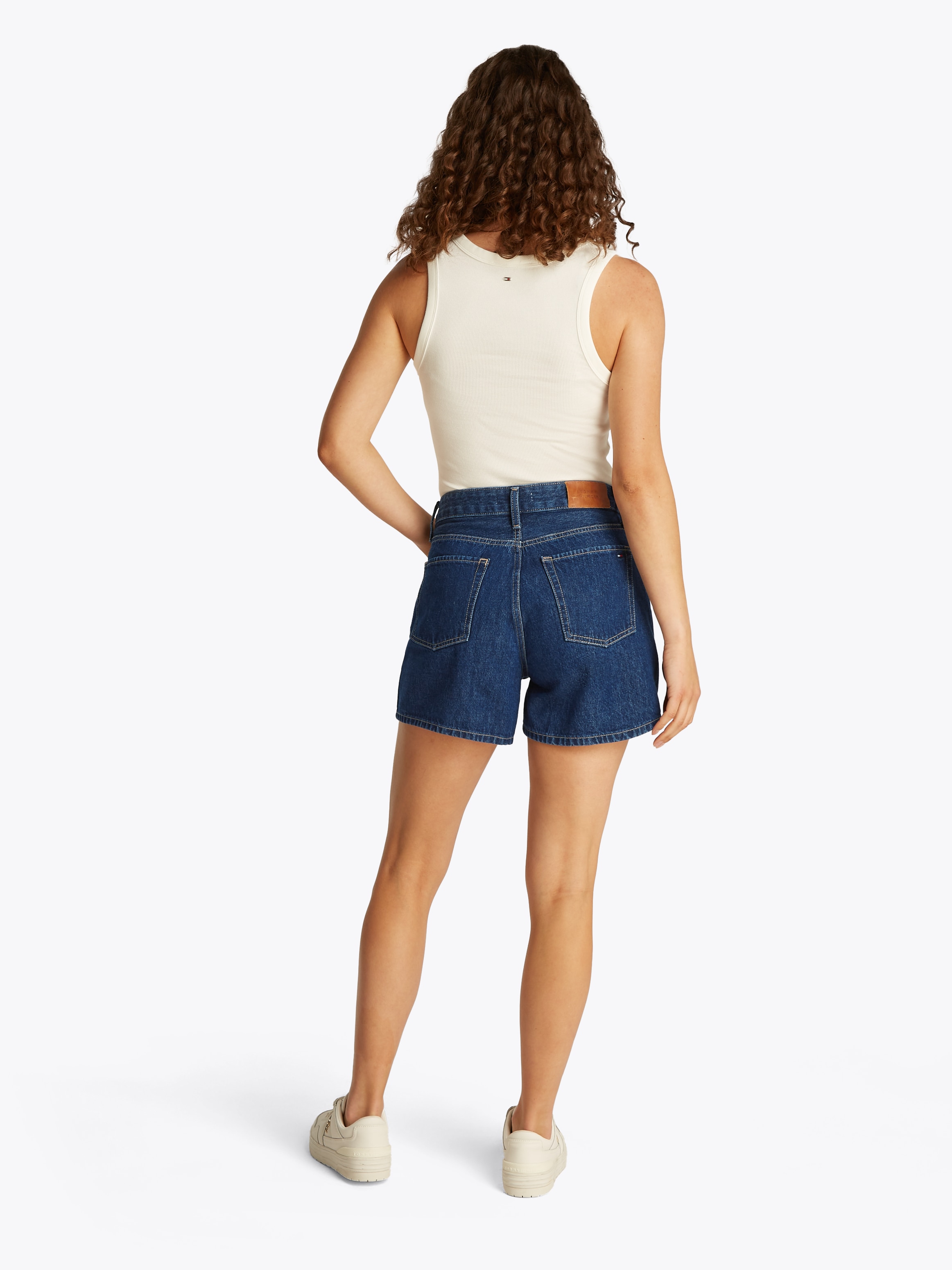 Tommy Hilfiger Shorts »DNM MINI SHORT HW ACE«  mit ausgestelltem Bein