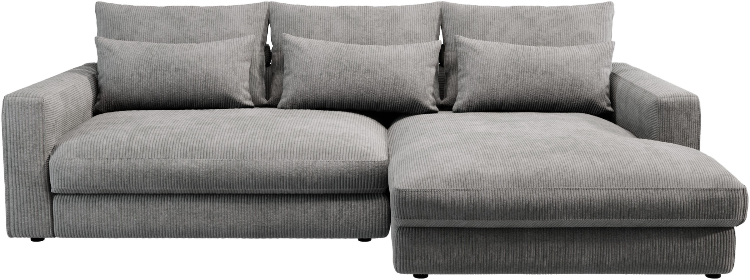 Home affaire Ecksofa »Darwin, viele Kissen, extra tiefe Sitzfläche, 271/89/171 (B(H/T)«, gemütlich und weich, L-Form, mit extra softem Sitzkomfort, Cord