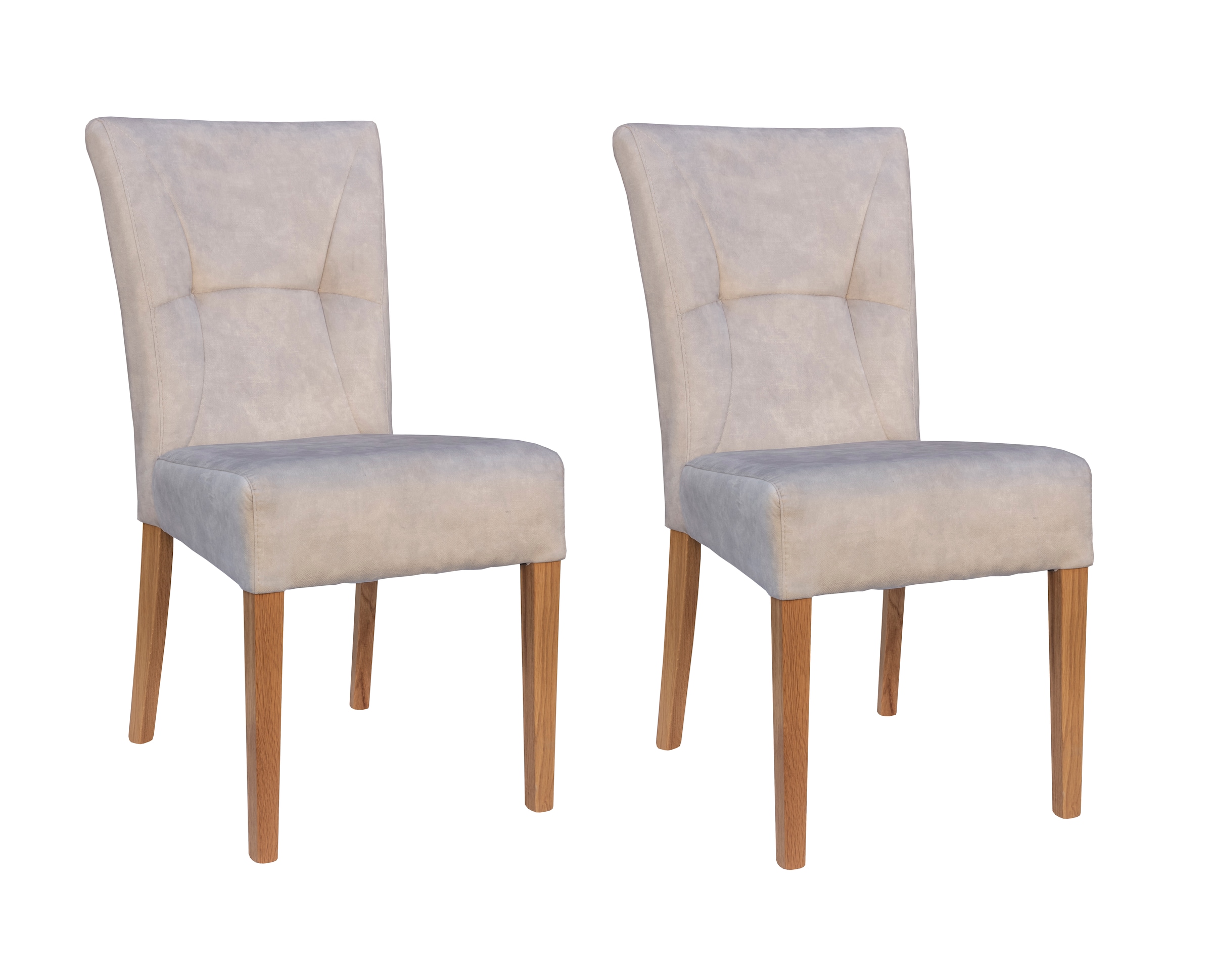 Home affaire 4-Fußstuhl »Henry« (Set) 2 Stk. Samtvelours Sitz und Rücken ge günstig online kaufen