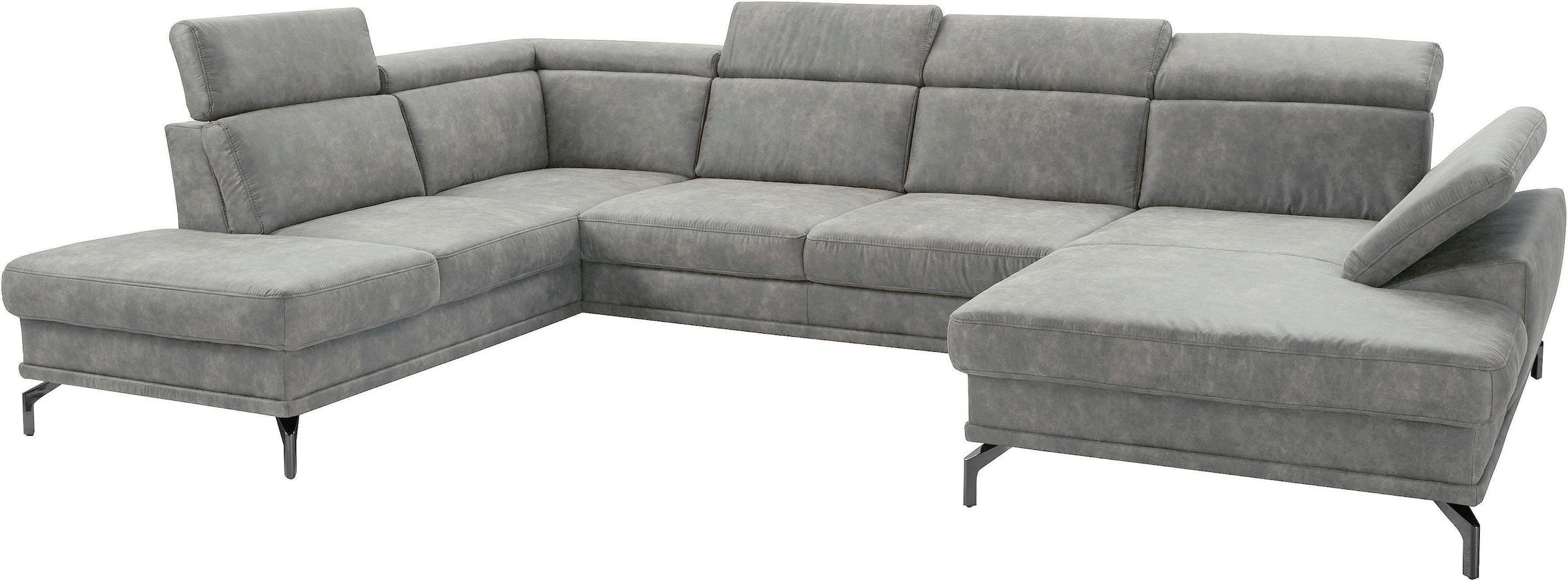 sit&more Wohnlandschaft »Scorpio U-Form«, inklusive Sitztiefenverstellung, mit Kopf- und Armteilverstellung