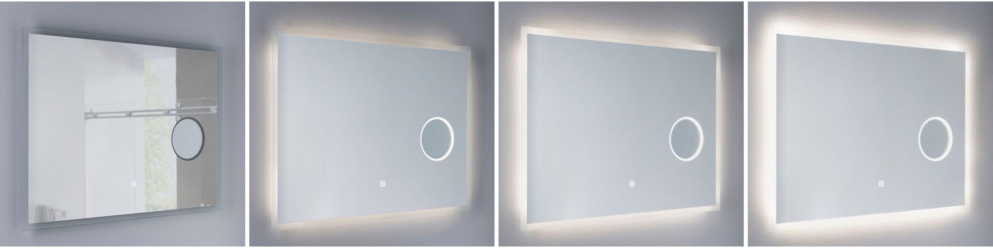 Paulmann LED Spiegelleuchte »LED Leuchtspiegel Mirra IP44 dimmbar Spiegel«, 1 flammig, Memoryfunktion, Dimmer