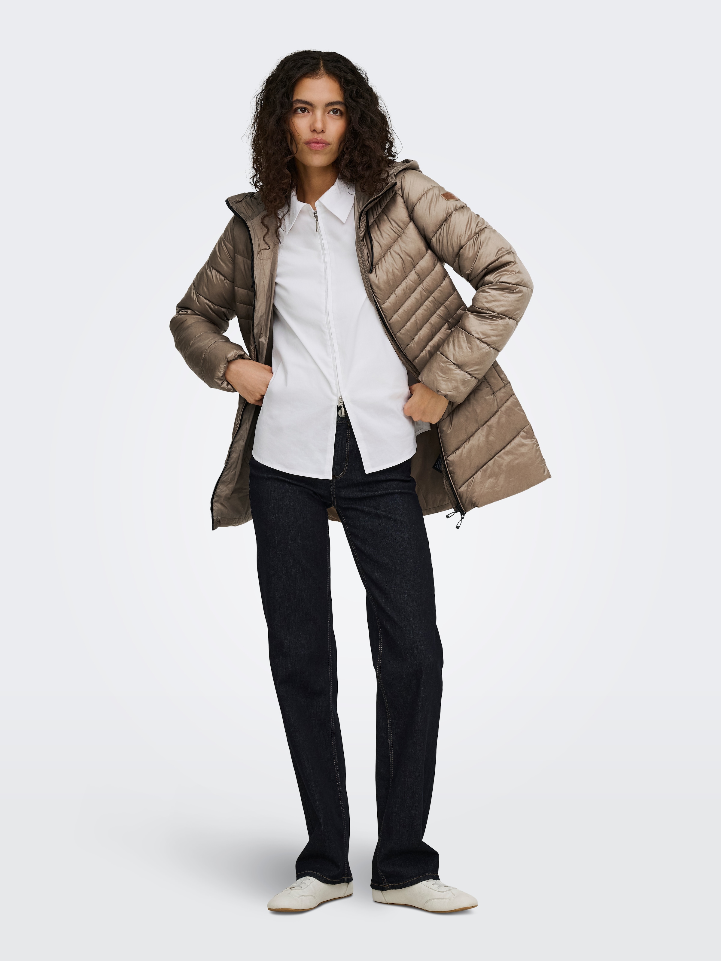 ONLY Steppjacke »ONLMIMI  COAT CC OTW« mit Kapuze Kunstfaser