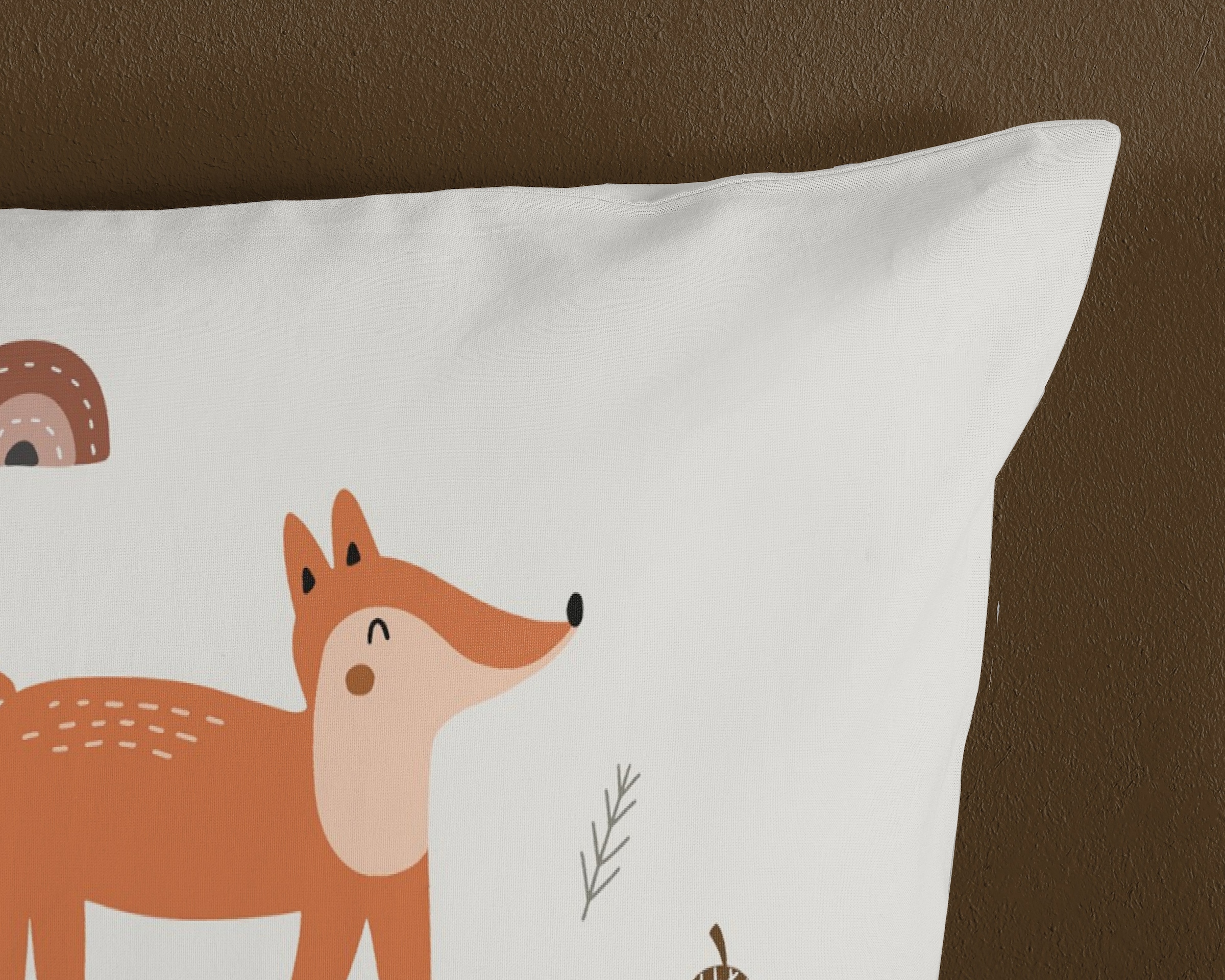 good morning Kinderbettwäsche »United«, Baumwolle, 135x200, Wende, Kind, winter, herbst, tiere, fuchs, sand