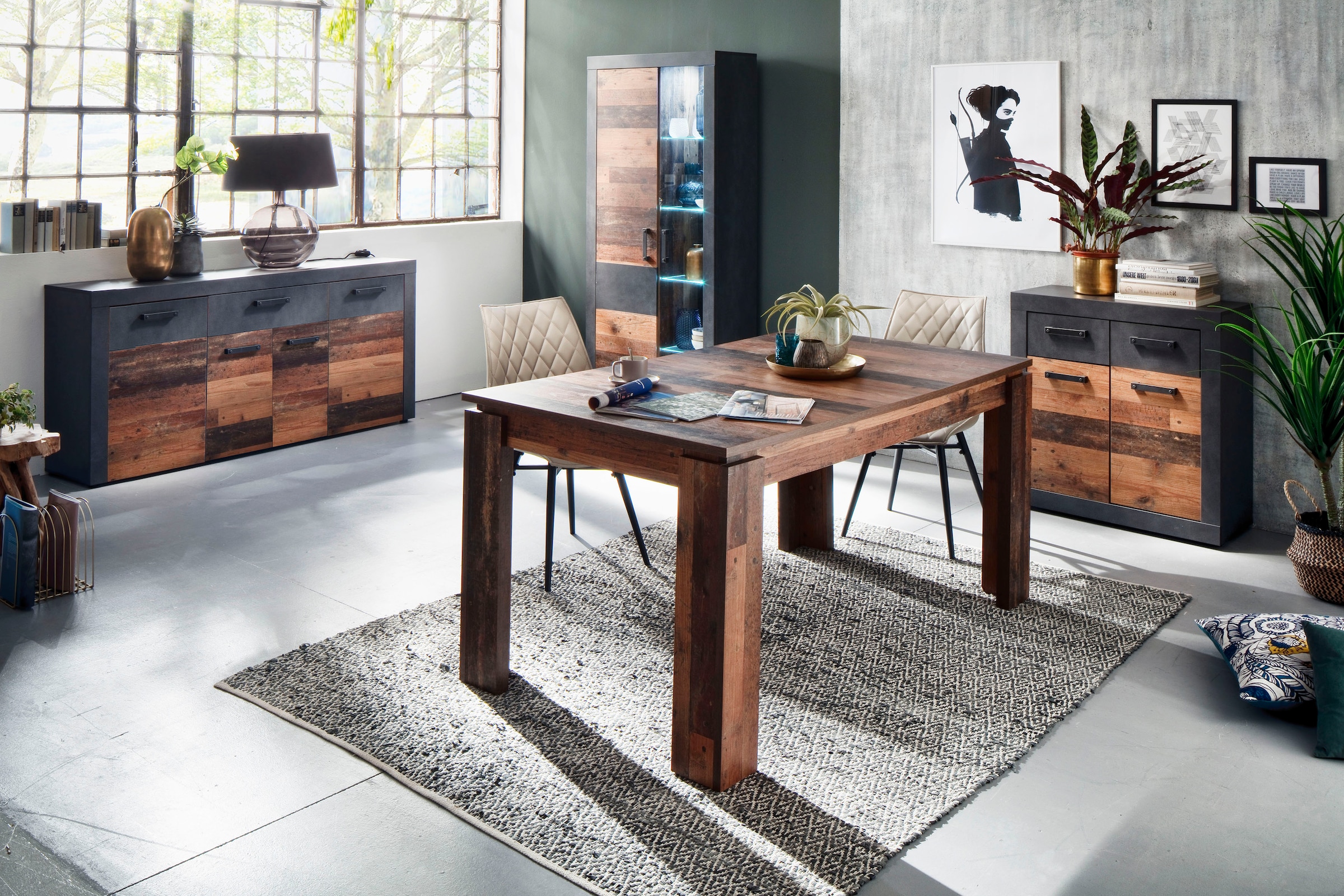 Home affaire Esstisch »Tanum« Ausziehbarer Esszimmertisch 160-200 cm - Maße (B/T/H) 160/90/77 cm