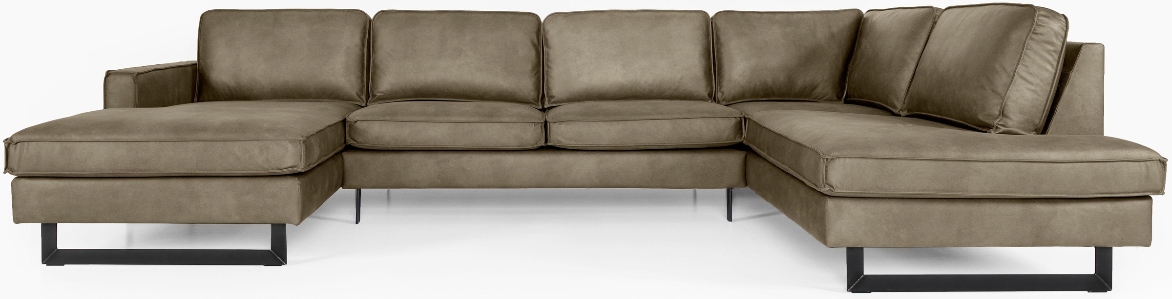 PLACES OF STYLE Wohnlandschaft »Pinto, 350 cm, U-Form, XXL, mit Ottomanen« günstig online kaufen