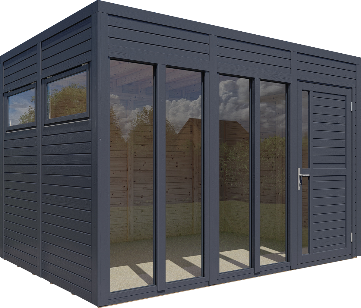 BERTILO Gartenhaus »Cubus 3 Office, in verschiedenen Farben«