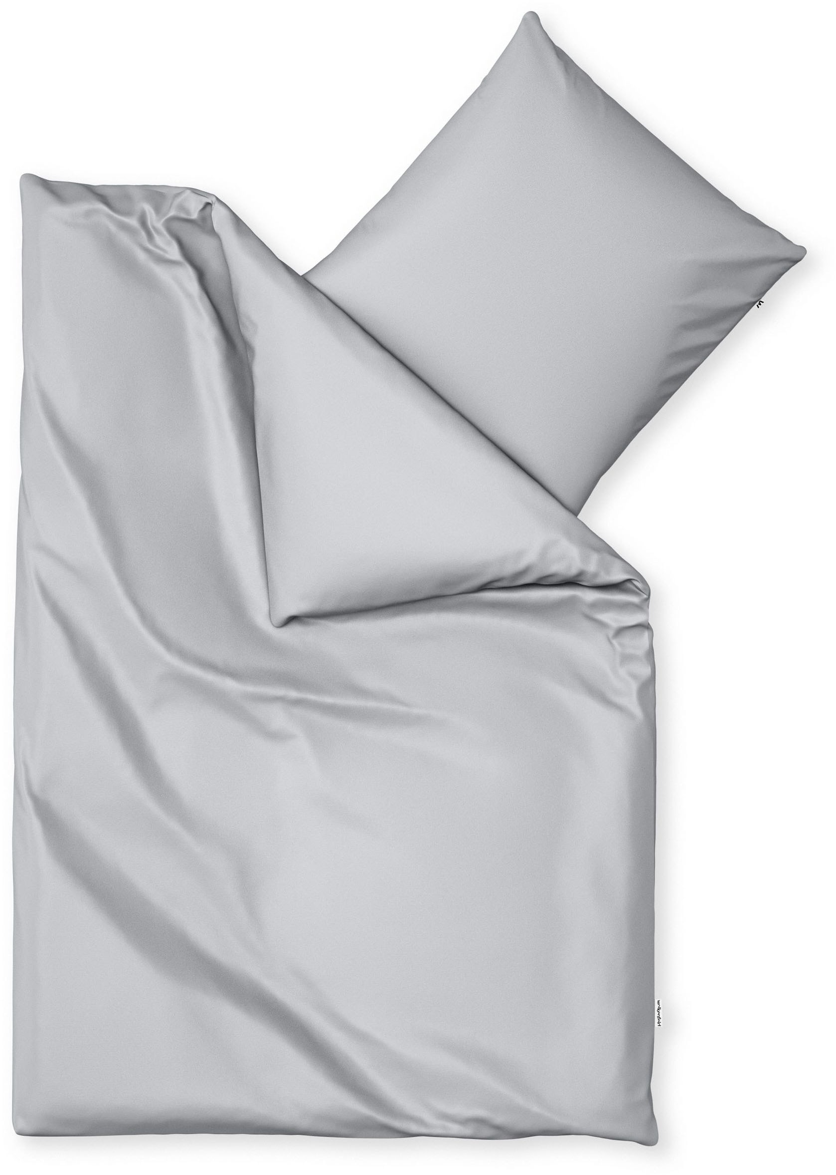 Wolkenfeld Bettwäsche »Mako-Satin Baumwollsatin Sommerbettwäsche« 2 Stk. 135x200 cm, 155x220, 200x200 & Übergrößen I inkl. Kissenbezüge 80x80
