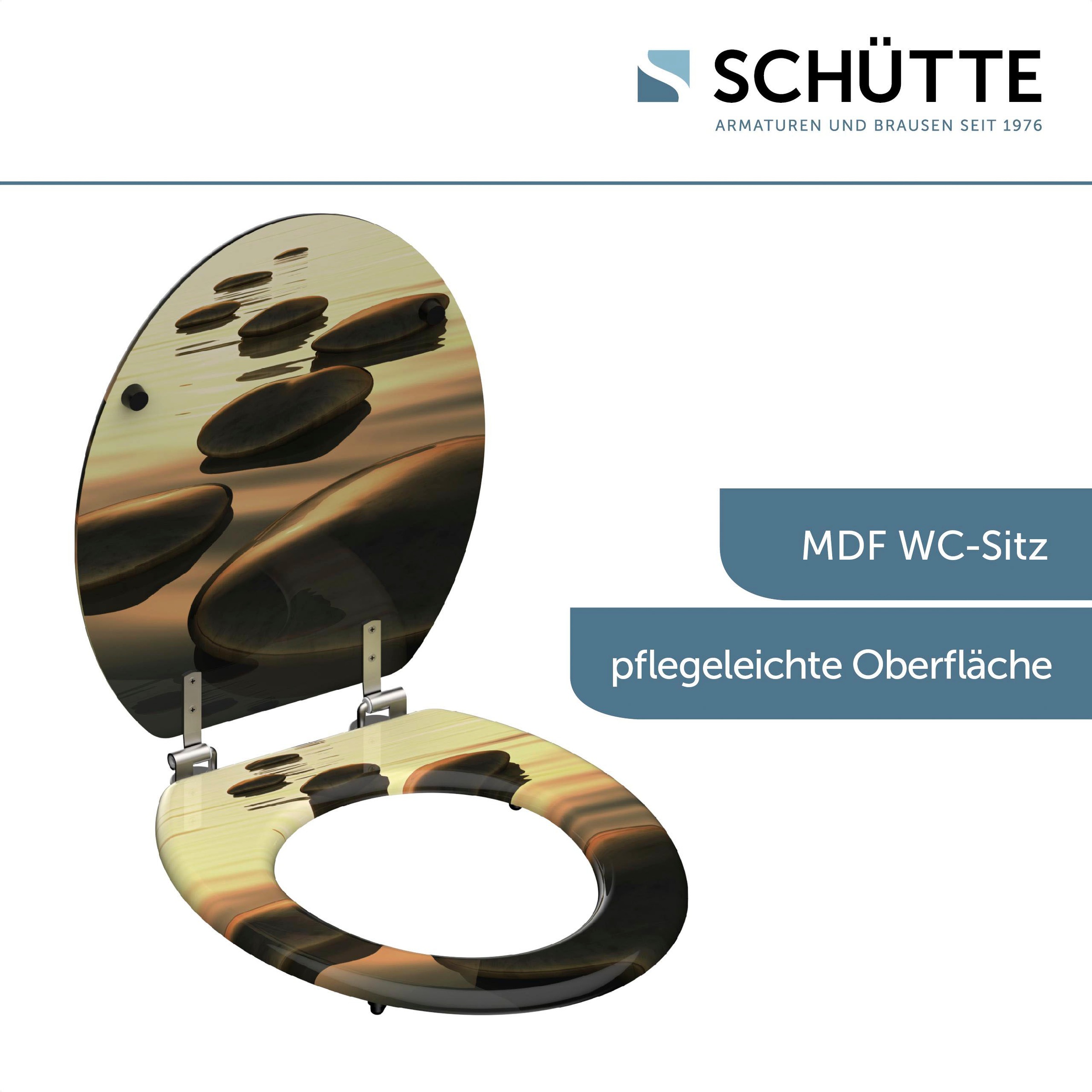 Schütte WC-Sitz »Sea Stone«, MDF-Holzkern
