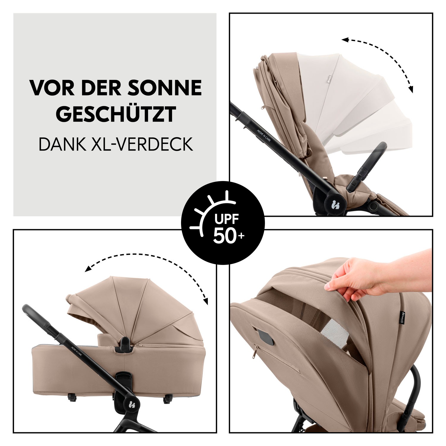 Hauck Kombi-Kinderwagen »Move N Care Set«, 22 kg, belastbar bis 22 kg