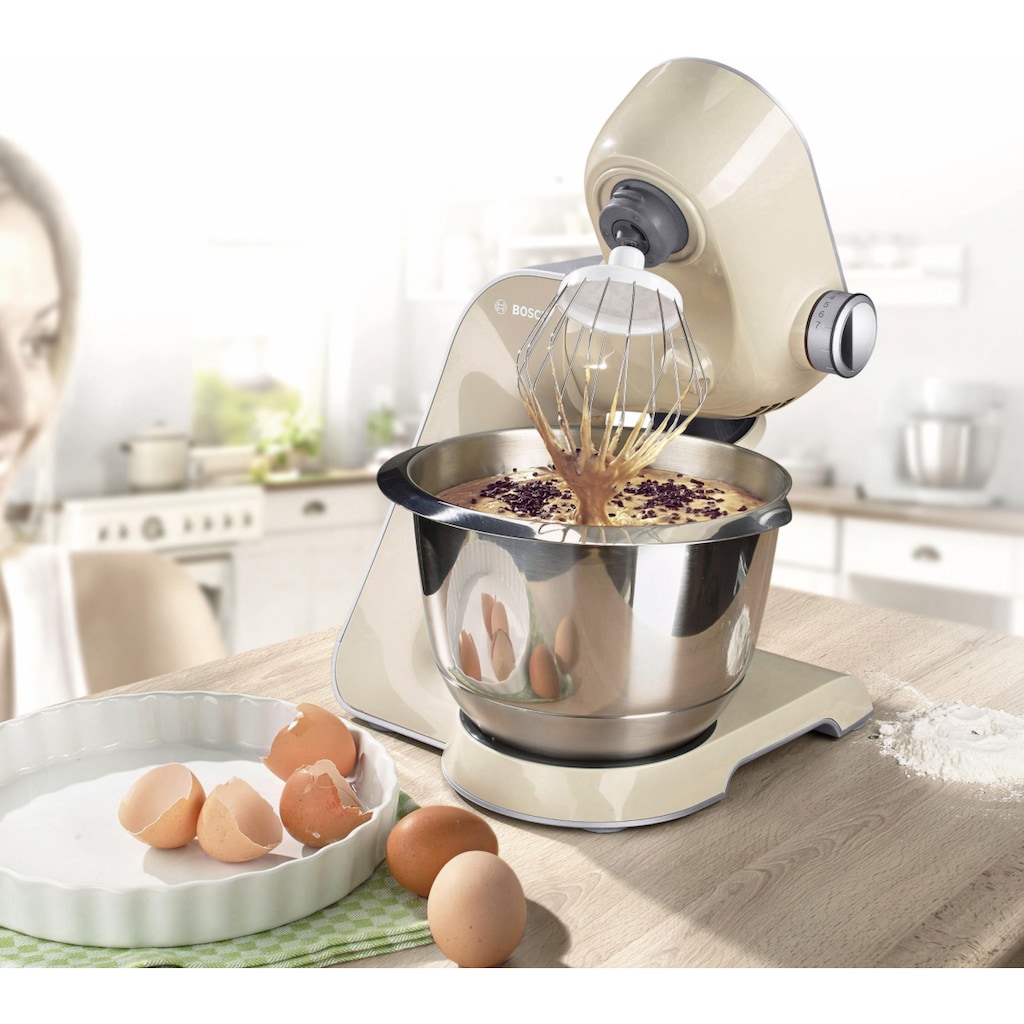 BOSCH Küchenmaschine »MUM5 CreationLine MUM58L20«, vielseitig einsetzbar, Durchlaufschnitzler, 3 Reibescheiben, Mixer