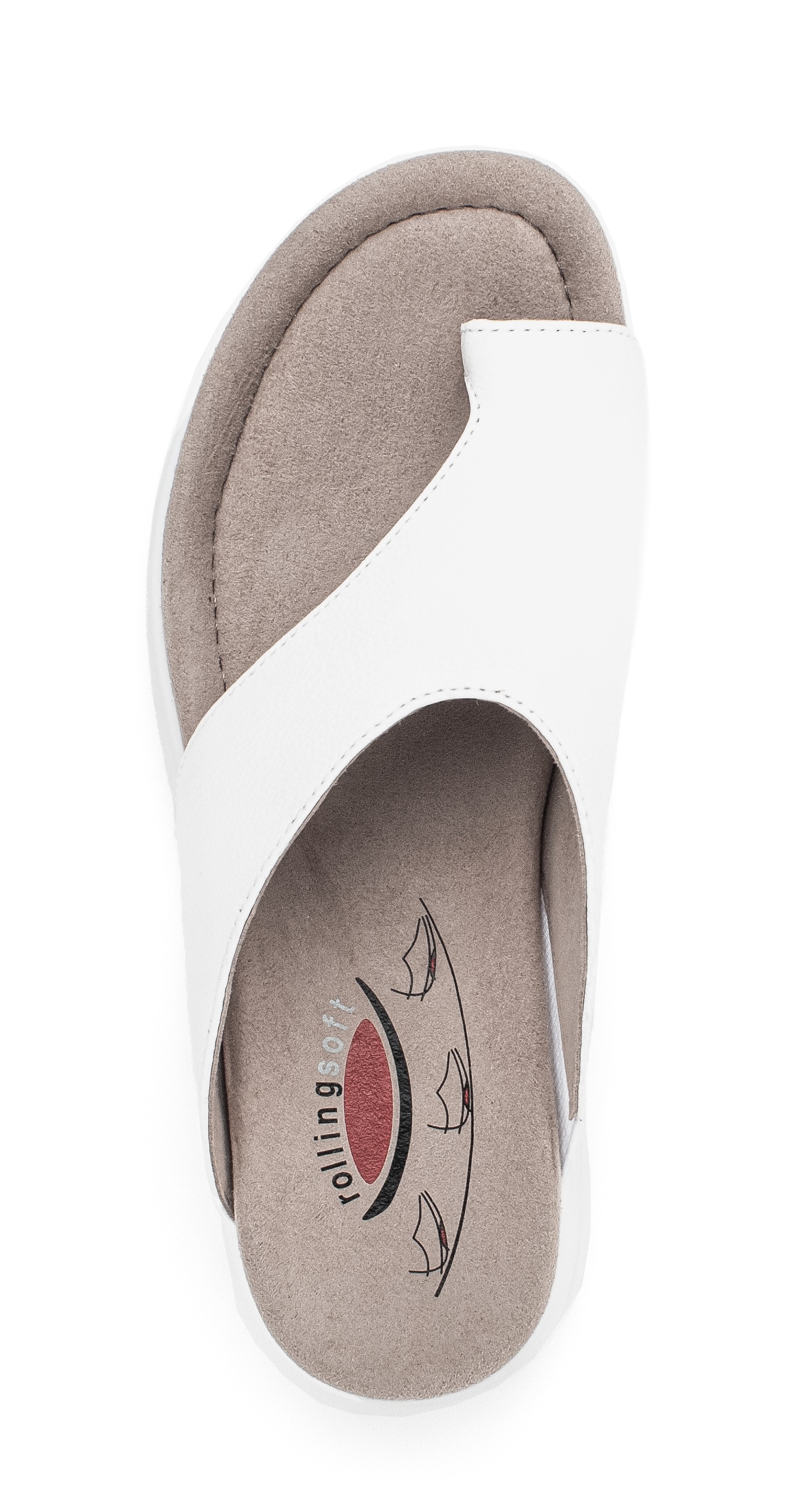 rollingsoft Dianette  Zehentrenner, Sommerschuh mit weichem Zehensteg, G-Weite