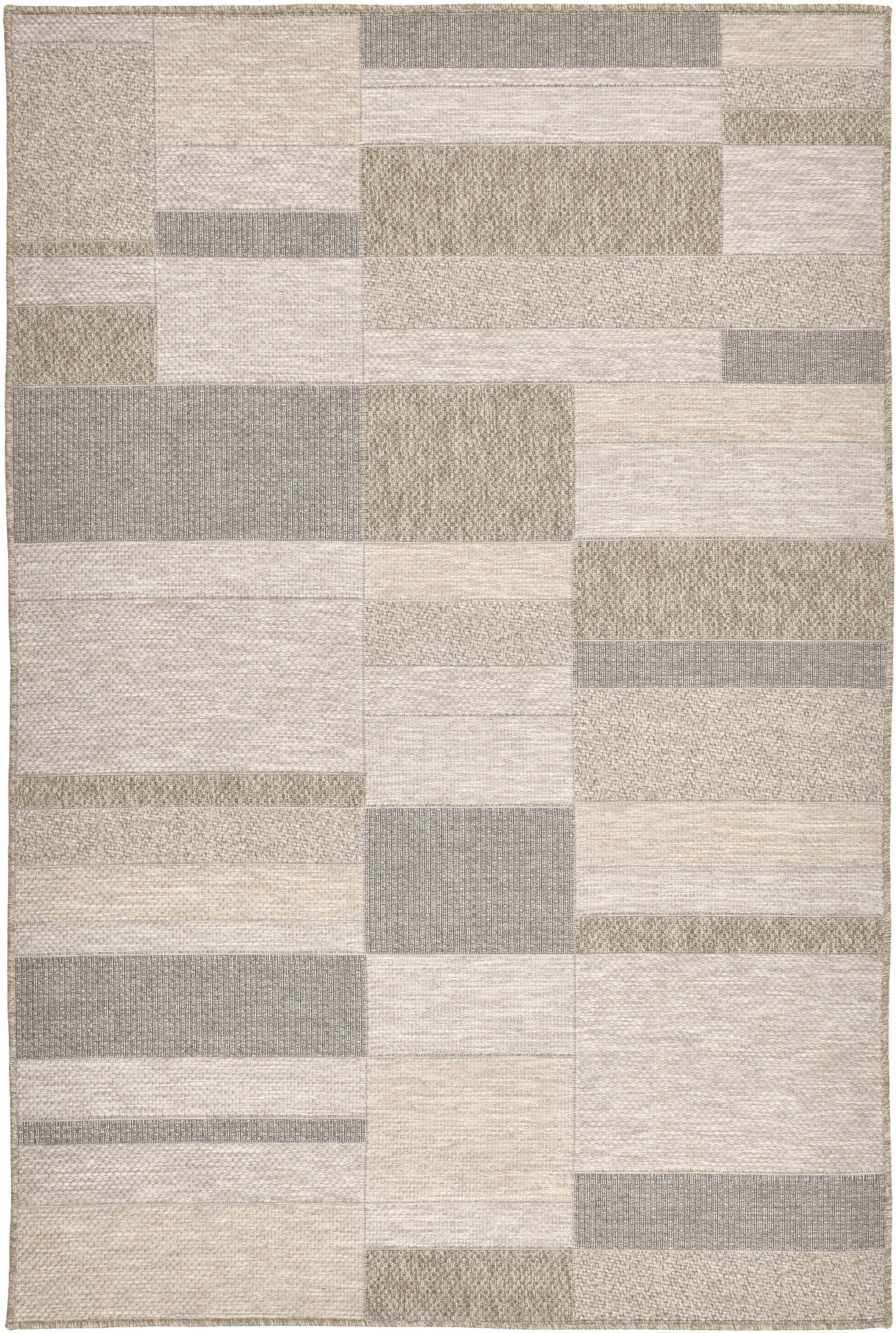 Gino Falcone Teppich »Mariella GF-135«, rechteckig, 6 mm Höhe, modernes Patchwork Design, meliert, In- und Outdoor geignet