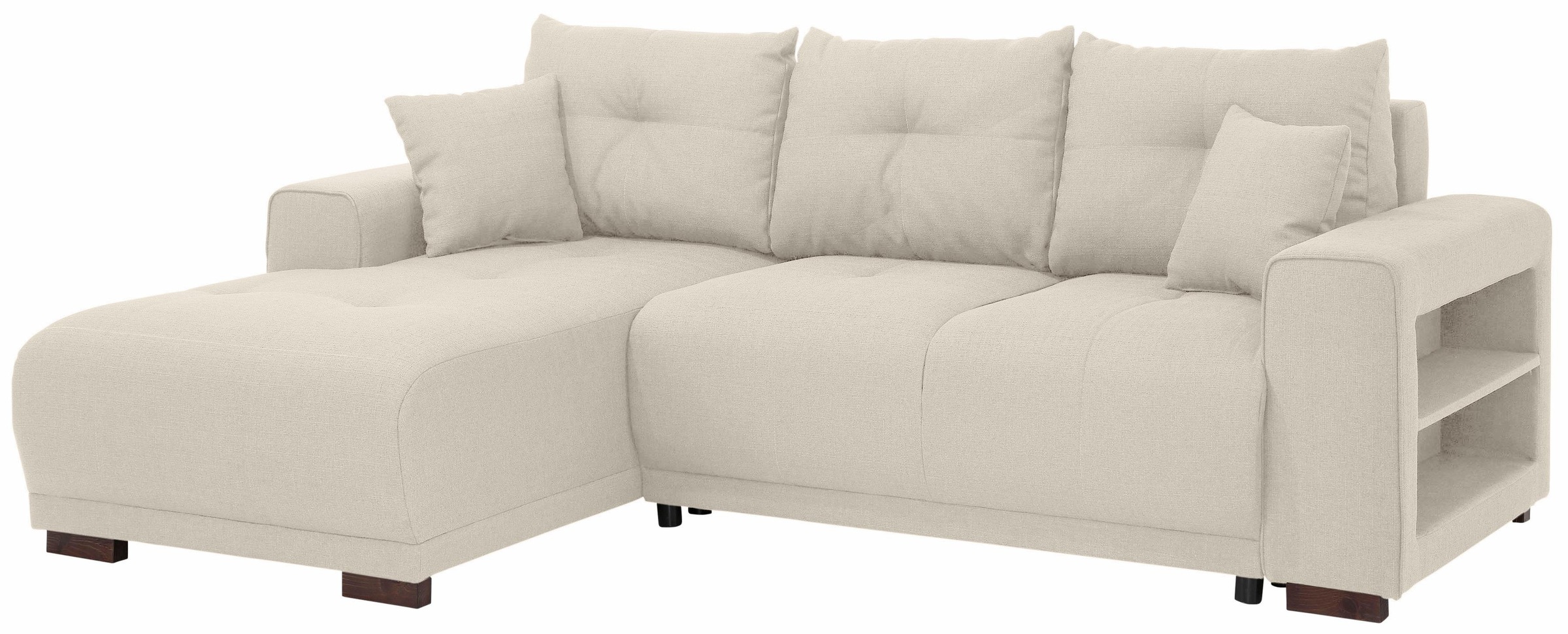 Home affaire Ecksofa »Viborg L-Form«, mit Regal in der Armlehne, wahlweise günstig online kaufen