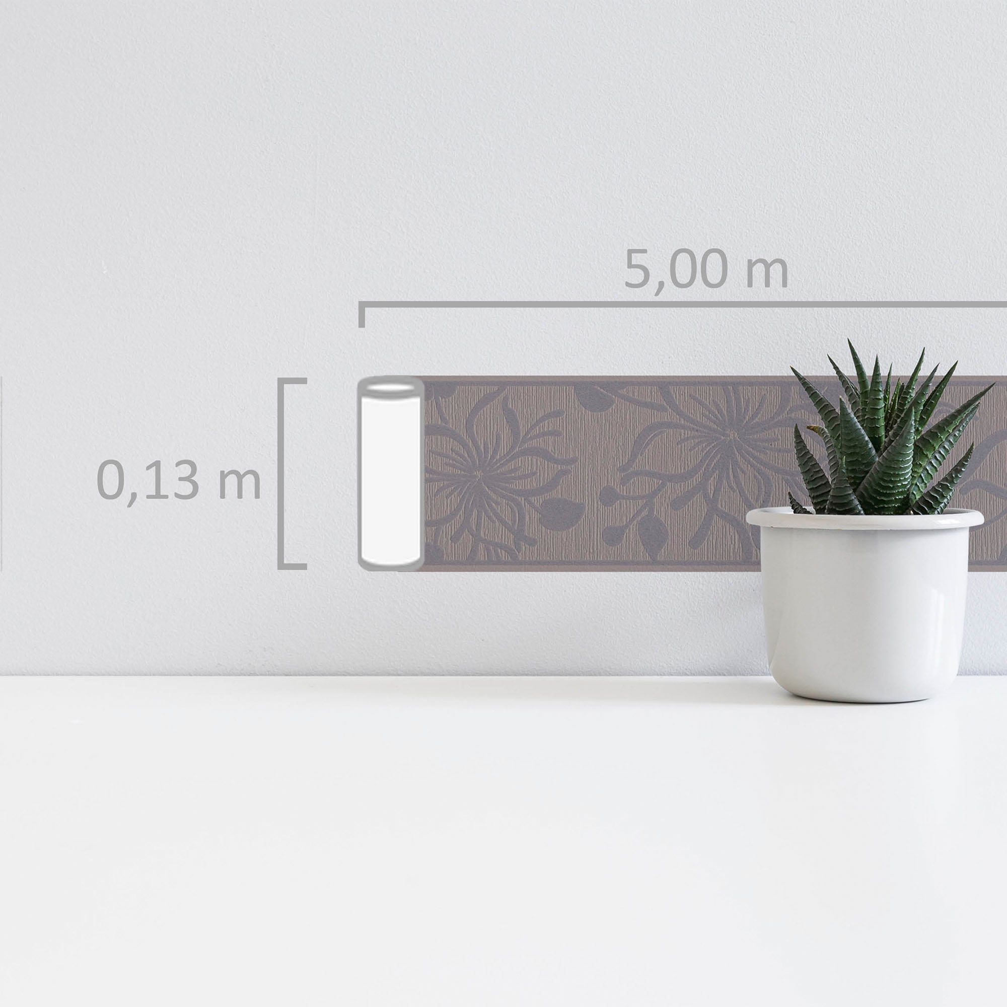 A.S. Création Bordüre »Only Borders 11«, geblümt-floral-natürlich, Tapete Bordüre Blumen Borte Wohnzimmer Schlafzimmer Küche Flur Design
