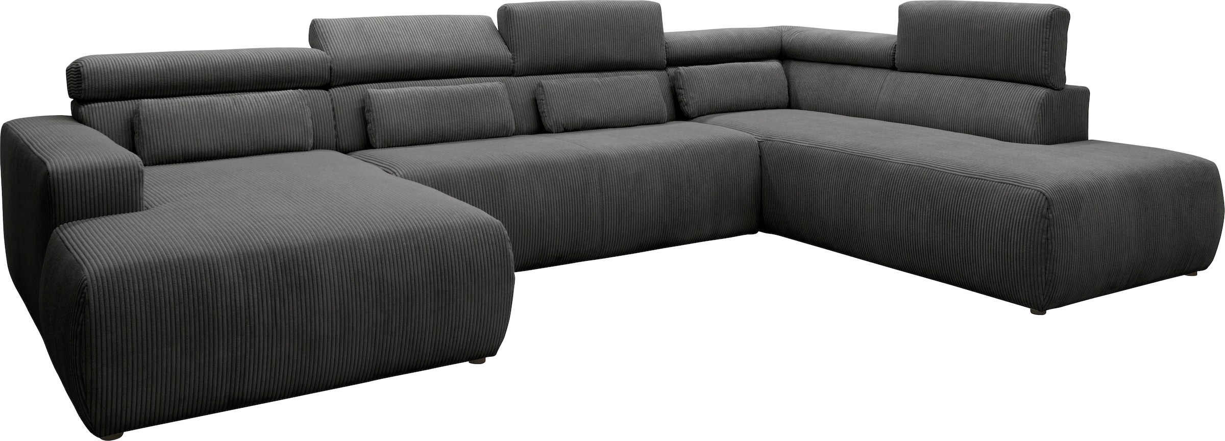 DOMO collection Wohnlandschaft Brandon viele Bezugsarten, incl. Nierenkissen, mit Kopfteilverstellung, wahlweise Sitztiefenverstellung
